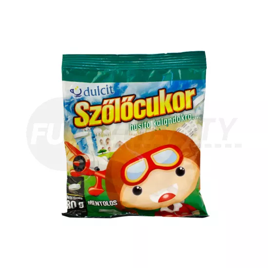 DULCIT SZŐLŐCUKOR TABLETTA MENTOLOS 80G