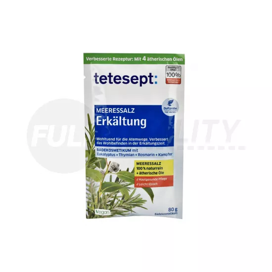 TETESEPT FÜRDŐSÓ EGY FÜRDÉSHEZ JAVÍTJA A KÖZÉRZETET MEGFÁZÁS ESETÉN 80G