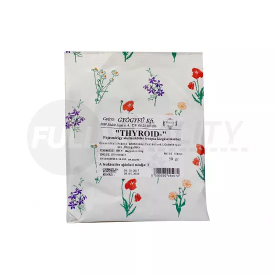 THYROID PAJZSMIRIGY ALULMŰKÖDÉS TERÁPIA KIEGÉSZÍTÉSÉHEZ TEA 50G