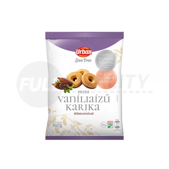 URBAN LOVE FREE MINI VANÍLIAÍZŰ KARIKA HOZZÁADOTT CUKOR NÉLKÜL 160G