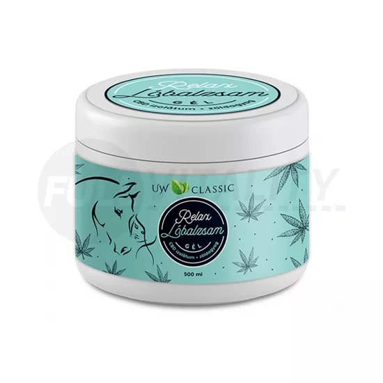 UW CLASSIC RELAX LÓBALZSAM CBD IZOLÁTUMMAL ÉS ZÖLDAGYAGGAL 500ML