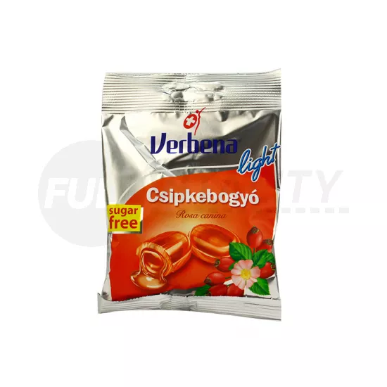 VERBENA GYÓGYNÖVÉNYES CUKORKA SUGAR FREE CSIPKEBOGYÓ 60G