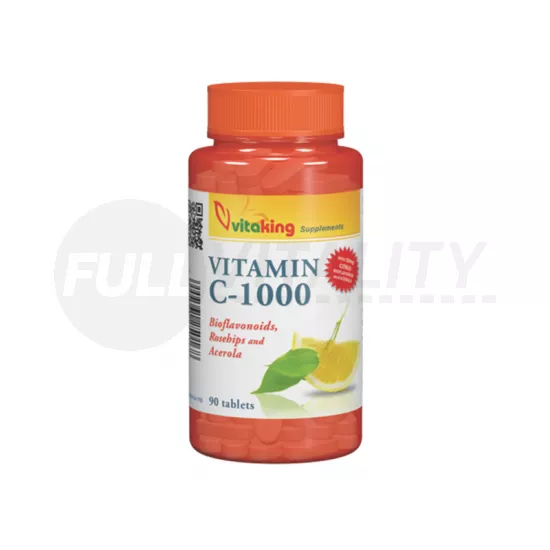 VITAKING C-1000 BIOFLAVONOIDS TABLETTA CSIPKEBOGYÓVAL ÉS ACEROLÁVAL 90DB