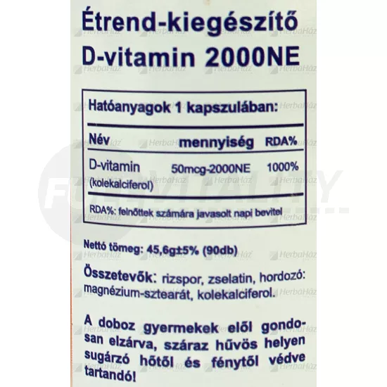 VITAKING D-VITAMIN 2000IU KAPSZULA 90DB