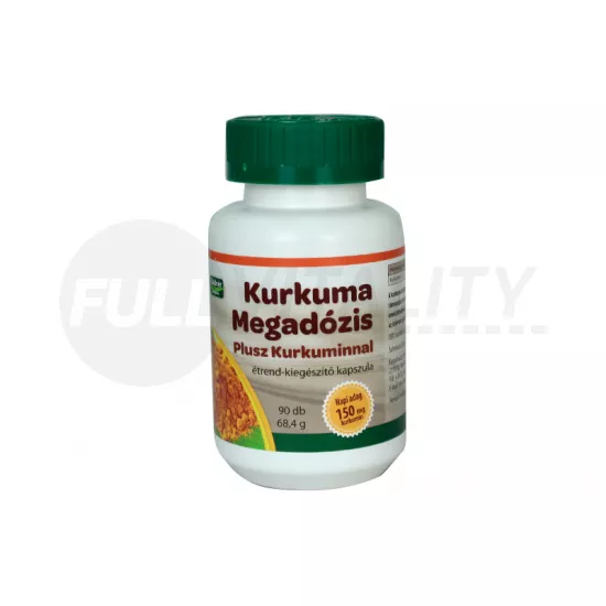 ZÖLDVÉR KURKUMA MEGADÓZIS PLUSZ KURKUMINNAL KAPSZULA 90DB