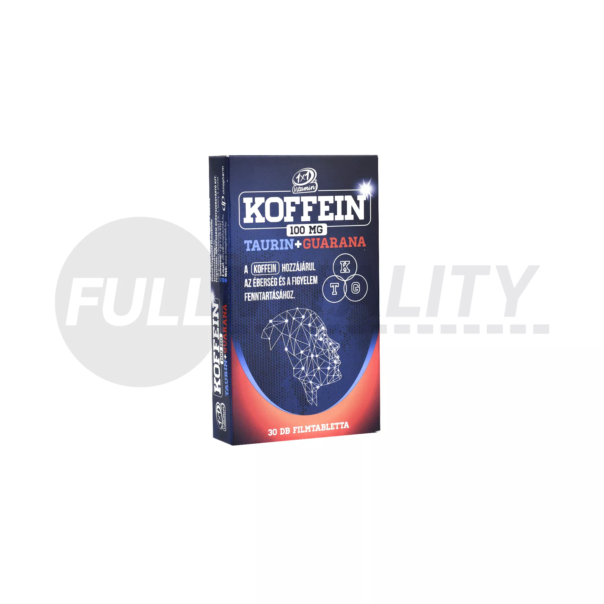 1X1 VITAMIN KOFFEIN+TAURIN+GUARANA FILMTABLETTA 30DB