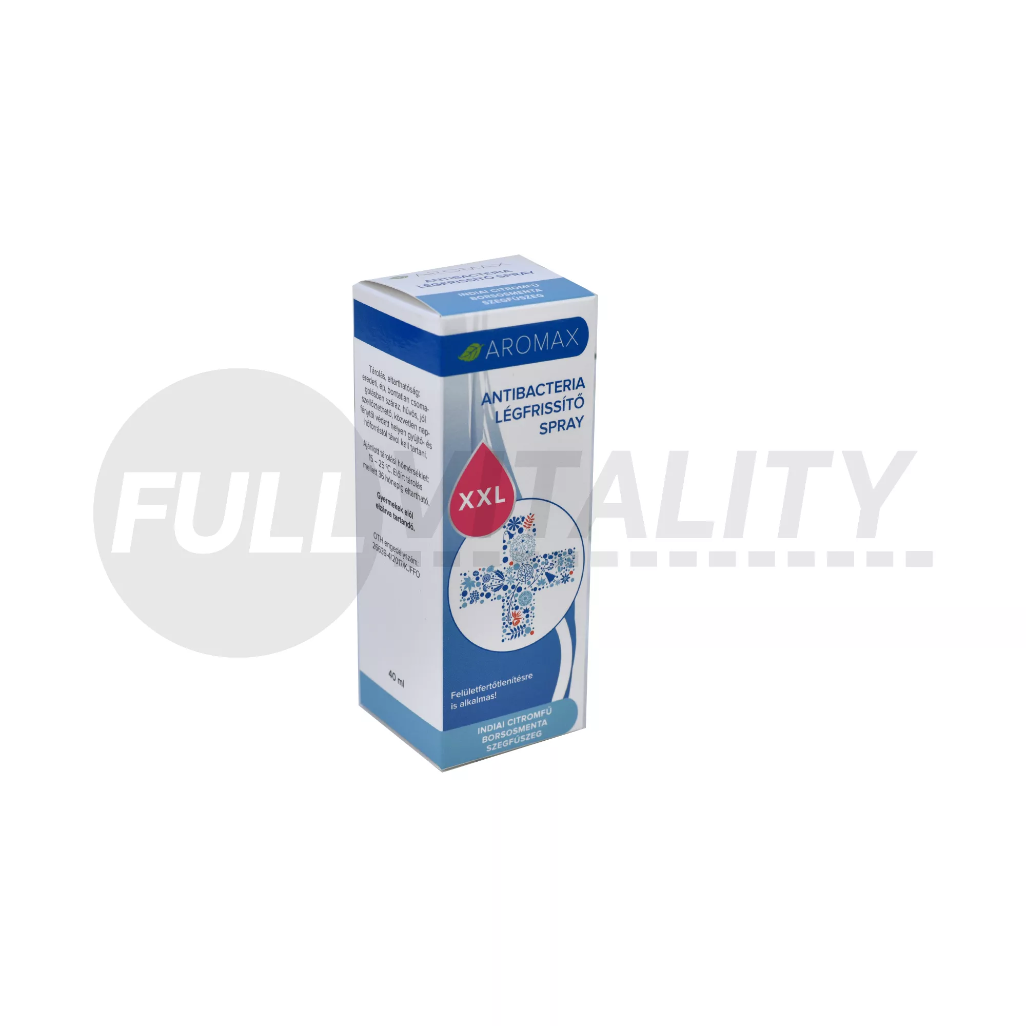 AROMAX ANTIBACTERIA INDIAI CITROMFŰ-BORSMENTA-SZEGFŰSZEG LÉGFRISSÍTŐ SPRAY 40ML