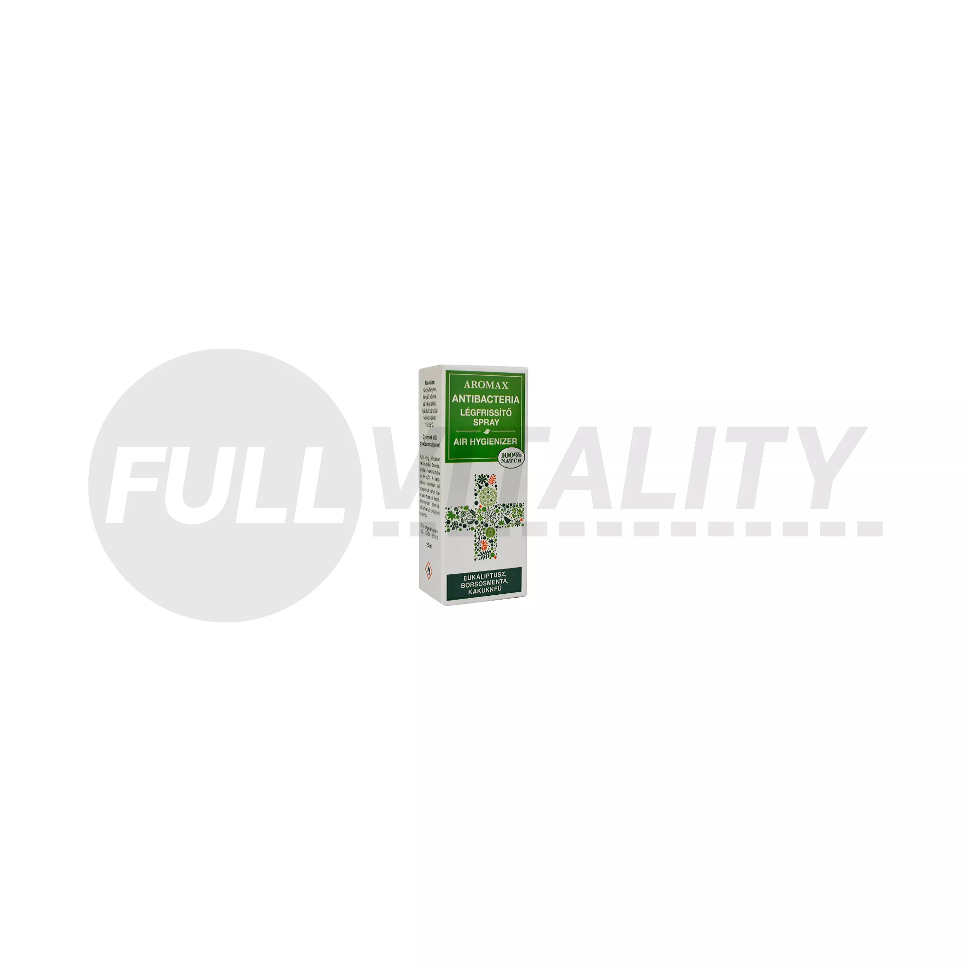 AROMAX ANTIBAKTERIA SPRAY EUKALIPTUSZ-BORSMENTA-KAKUKKFŰ 20ML