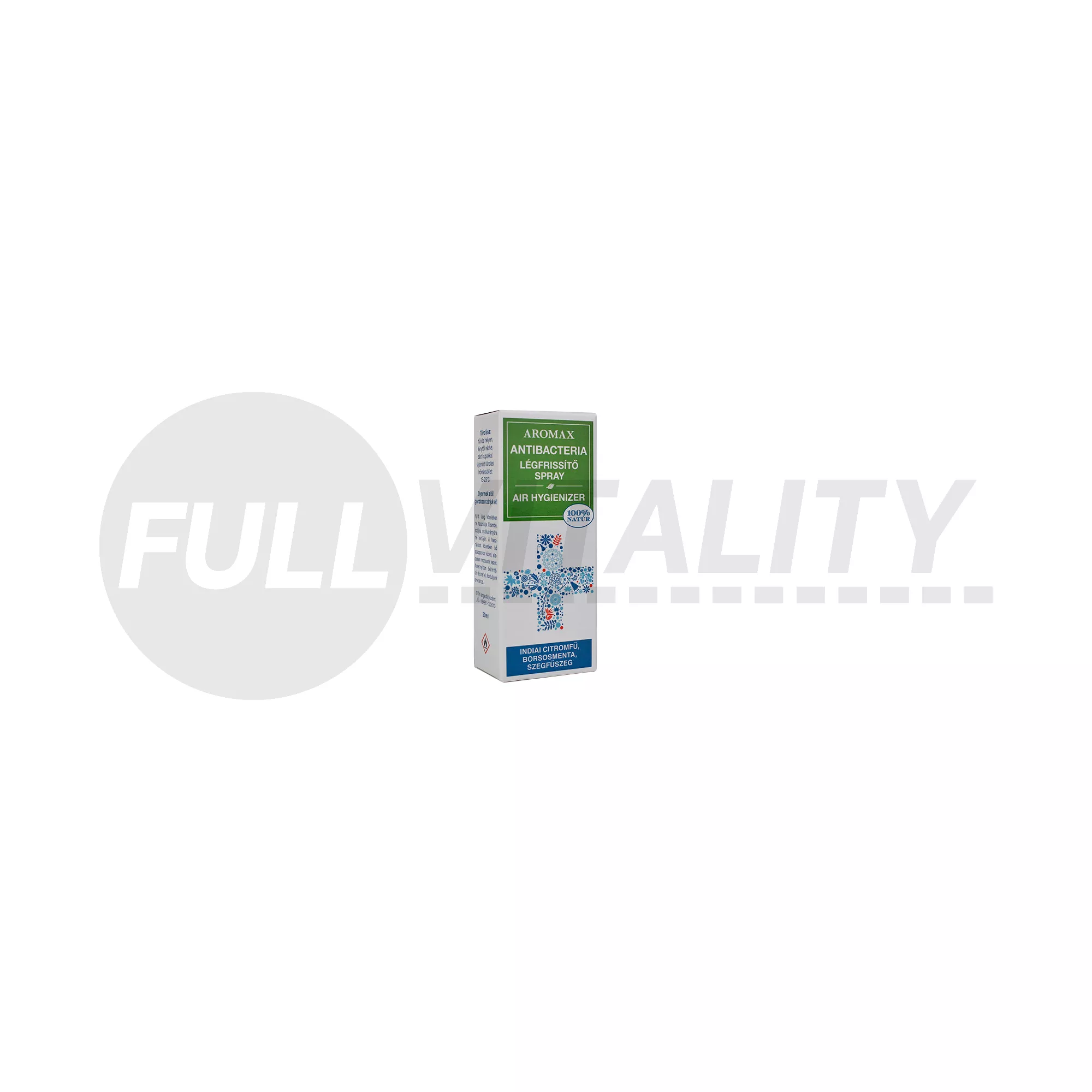 AROMAX ANTIBAKTERIA SPRAY INDIA CITROMFŰ-BORSMENTA-SZEGFŰSZEG 20ML