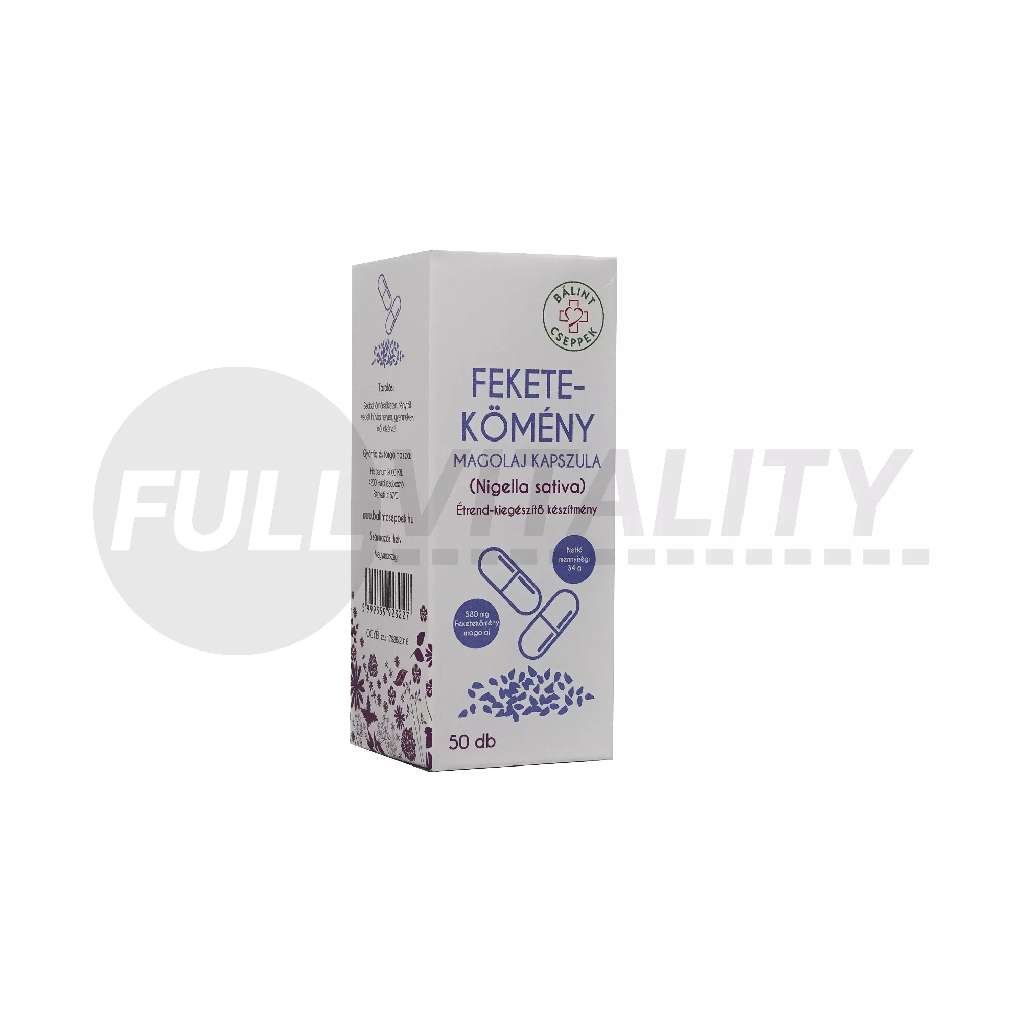 BÁLINT CSEPPEK FEKETEKÖMÉNY MAGOLAJ KAPSZULA 50DB