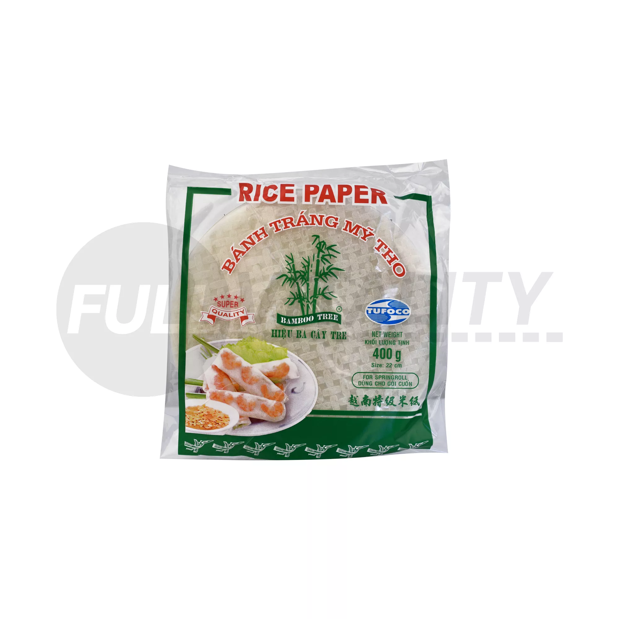 BAMBOO TREE RIZSLAPOK TAVASZI TEKERCSHEZ 22CM 400G