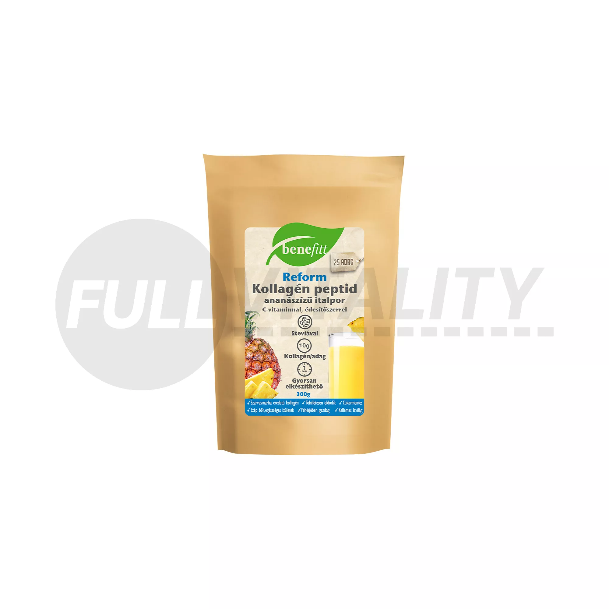 BENEFITT REFORM KOLLAGÉN PEPTID ANANÁSZ ÍZŰ ITALPOR 300G