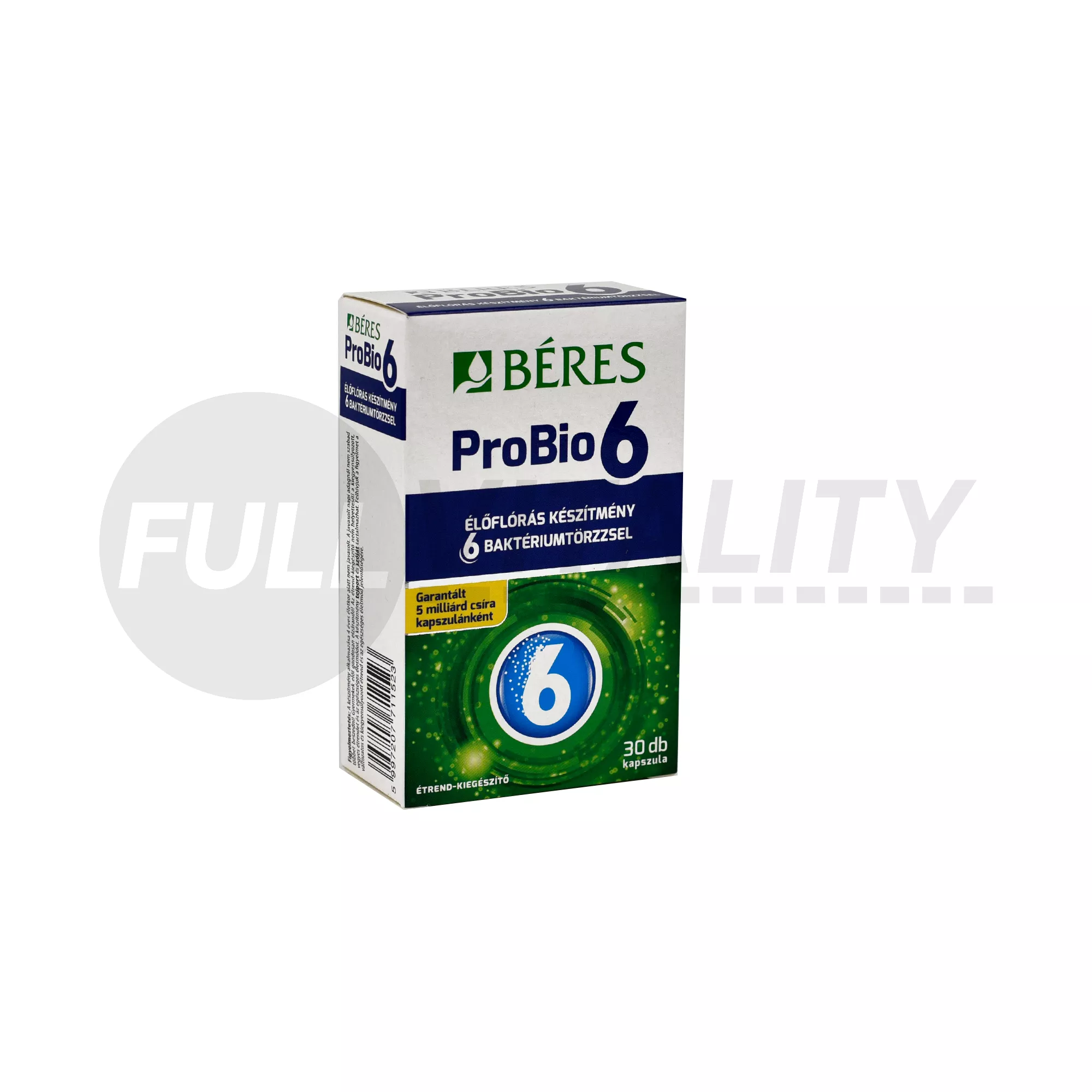 BÉRES PROBIO 6 ÉLŐFLÓRÁS KÉSZÍTMÉNY 6 BAKTÉRIUMTÖRZZSEL KAPSZULA 30DB