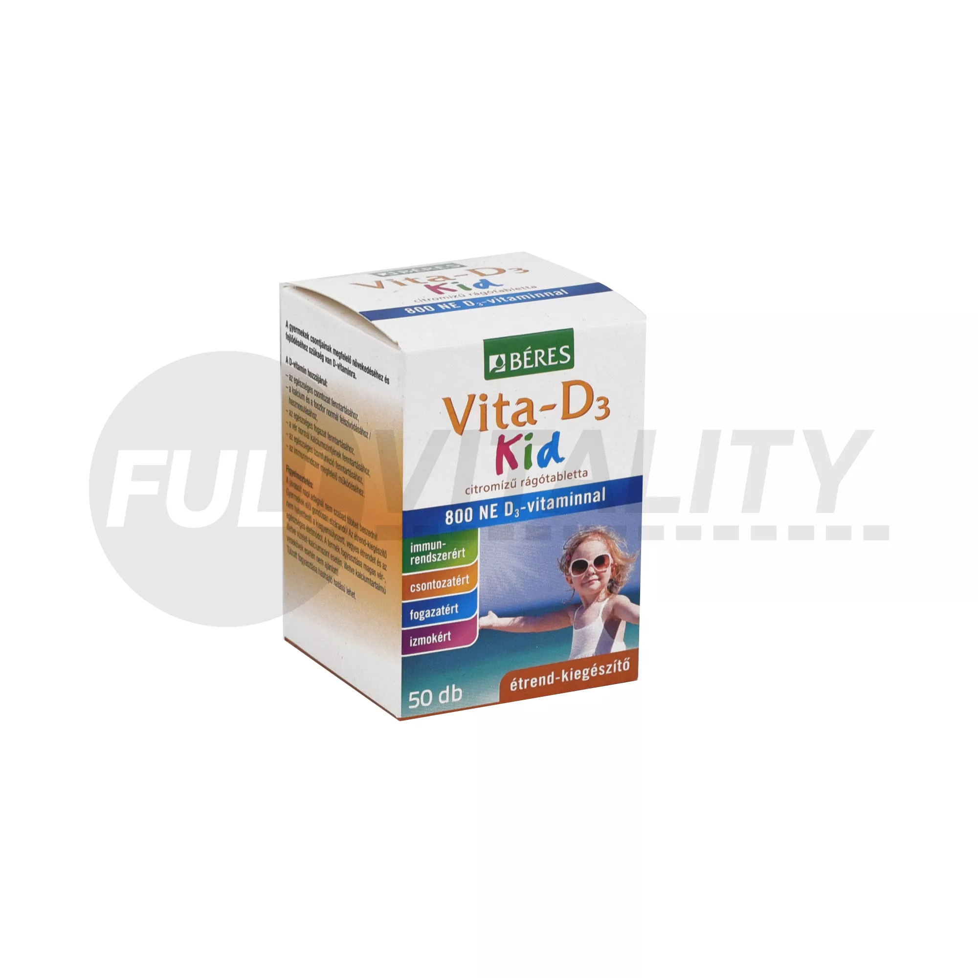 BÉRES VITA-D3 KID 800 NE RÁGÓTABLETTA 50DB