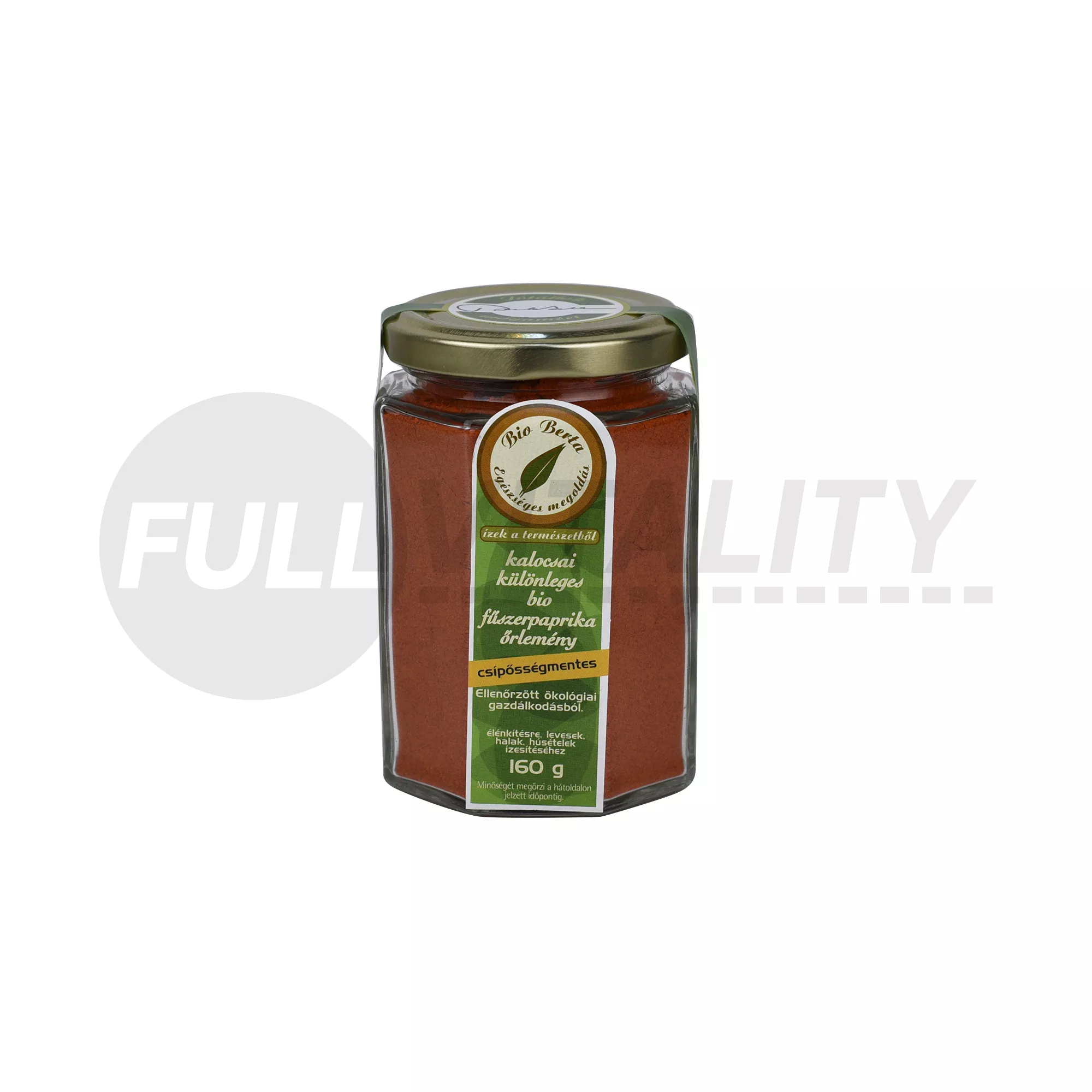 BIO BERTA SZÁRÍTMÁNY CSÍPŐSSÉGMENTES PAPRIKA 160G