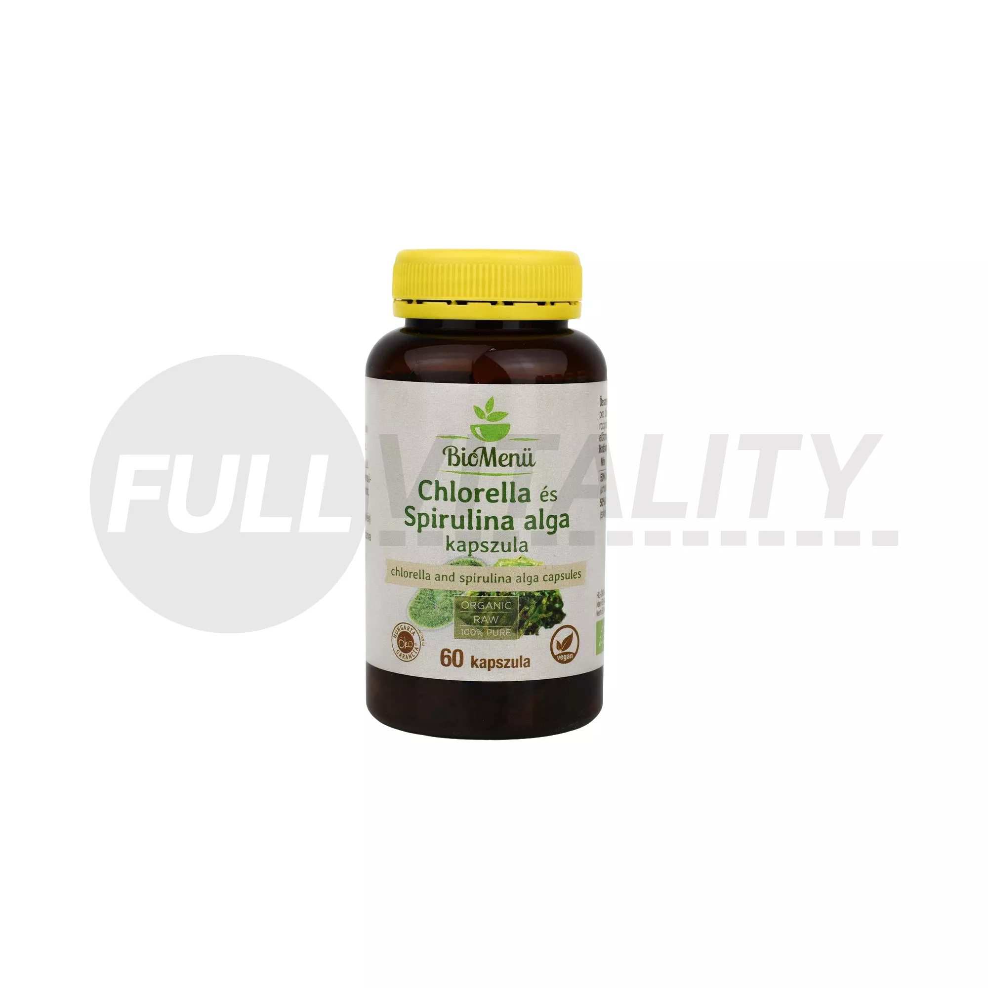 BIO BIOMENÜ CHLORELLA ÉS SPIRULINA ALGA KAPSZULA 60DB