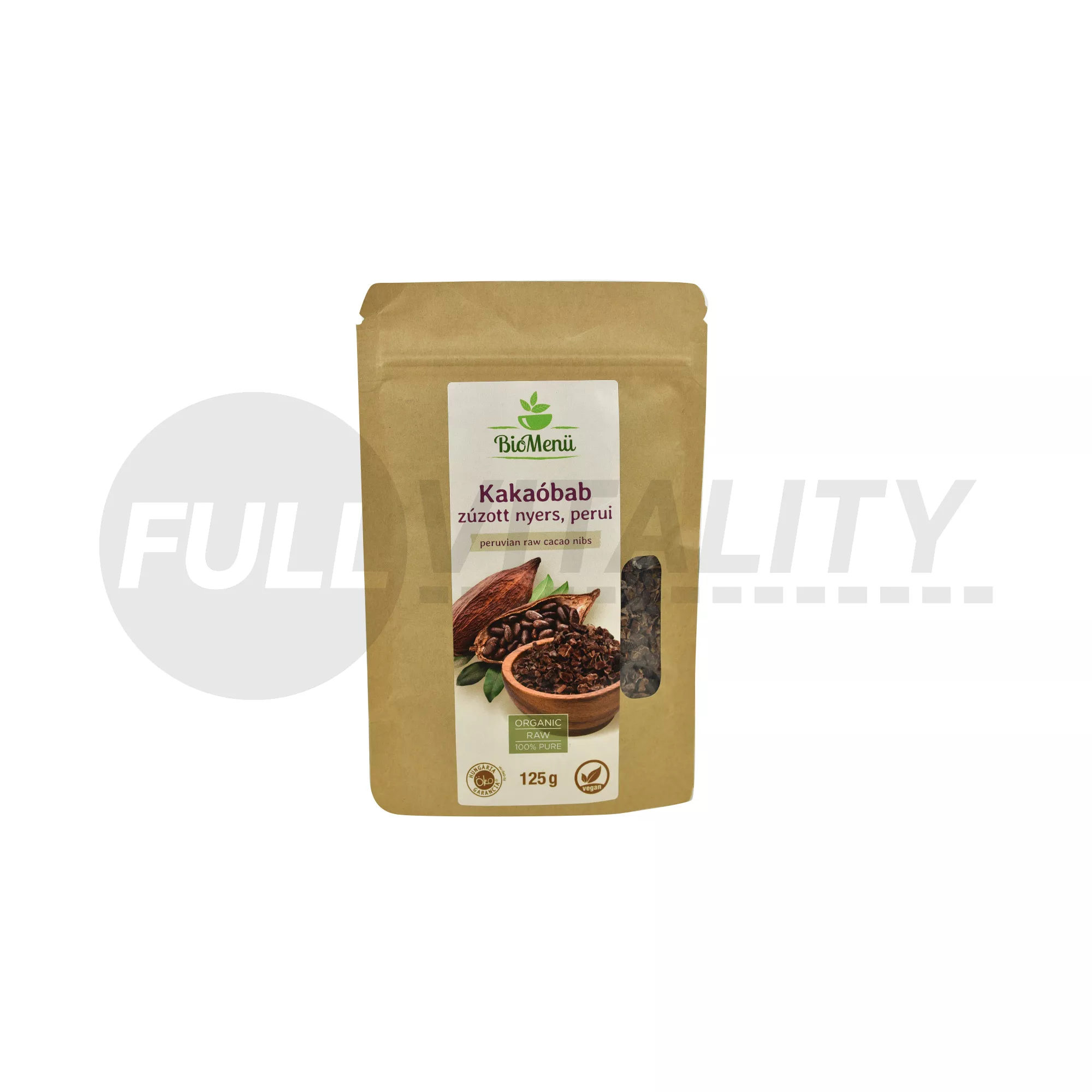 BIO BIOMENÜ PERUI ZÚZOTT NYERS KAKAÓBAB 125G