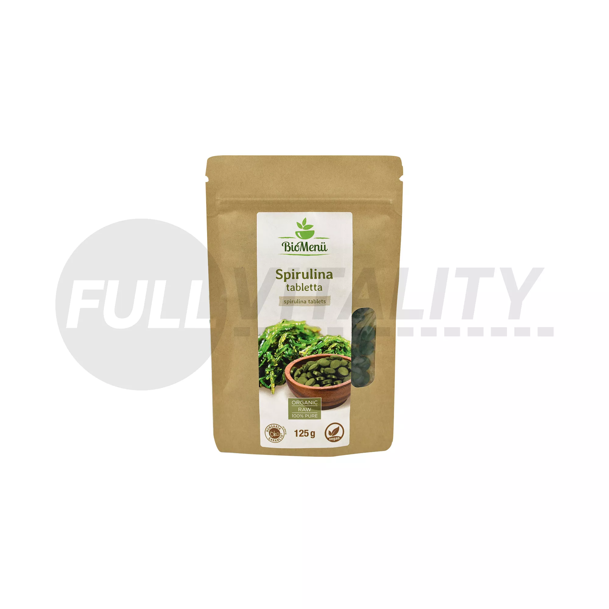 BIO BIOMENÜ SPIRULINA ALGATABLETTA 125G