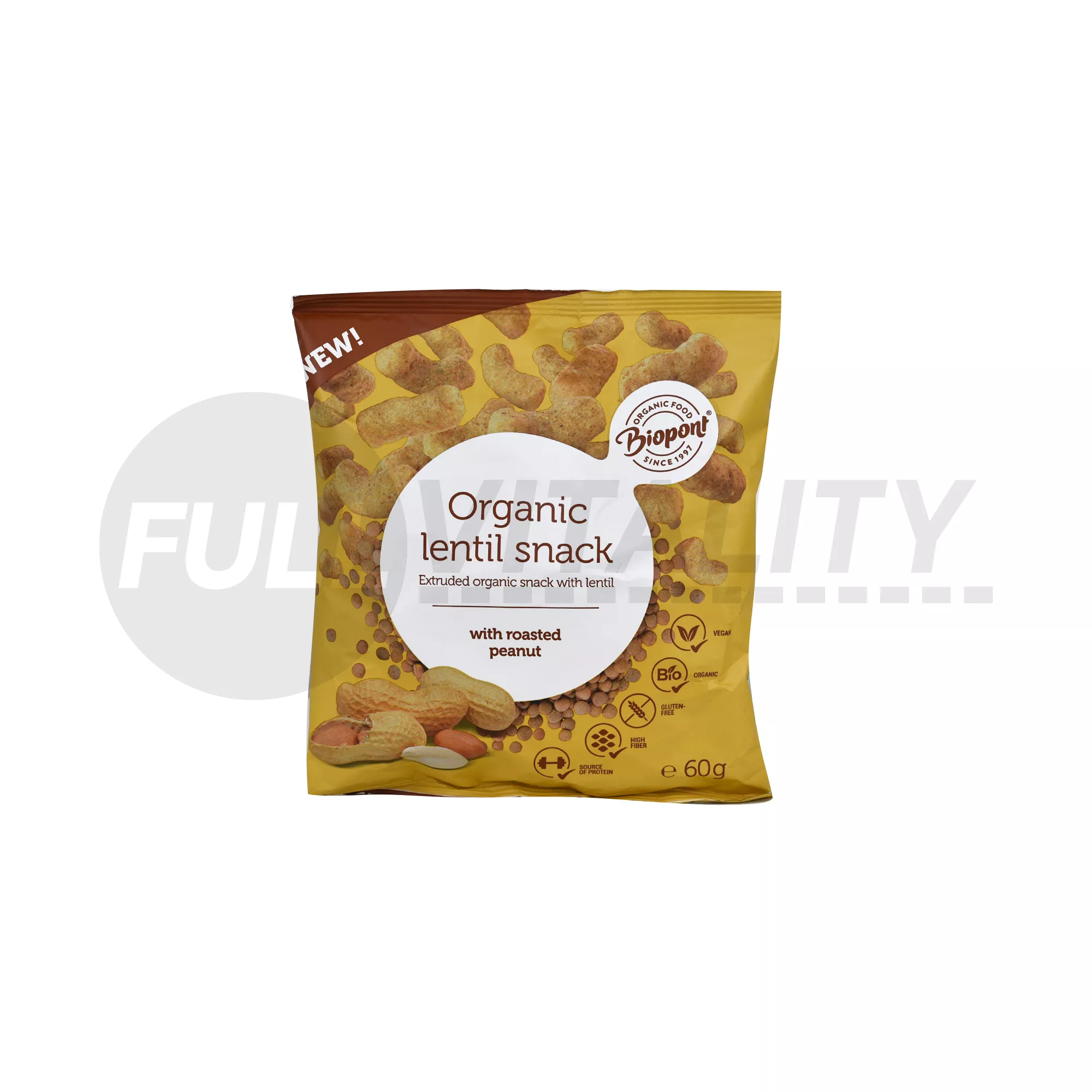 BIO BIOPONT GLUTÉNMENTES EXTRUDÁLT LENCSE FÖLDIMOGYORÓVAL 60G