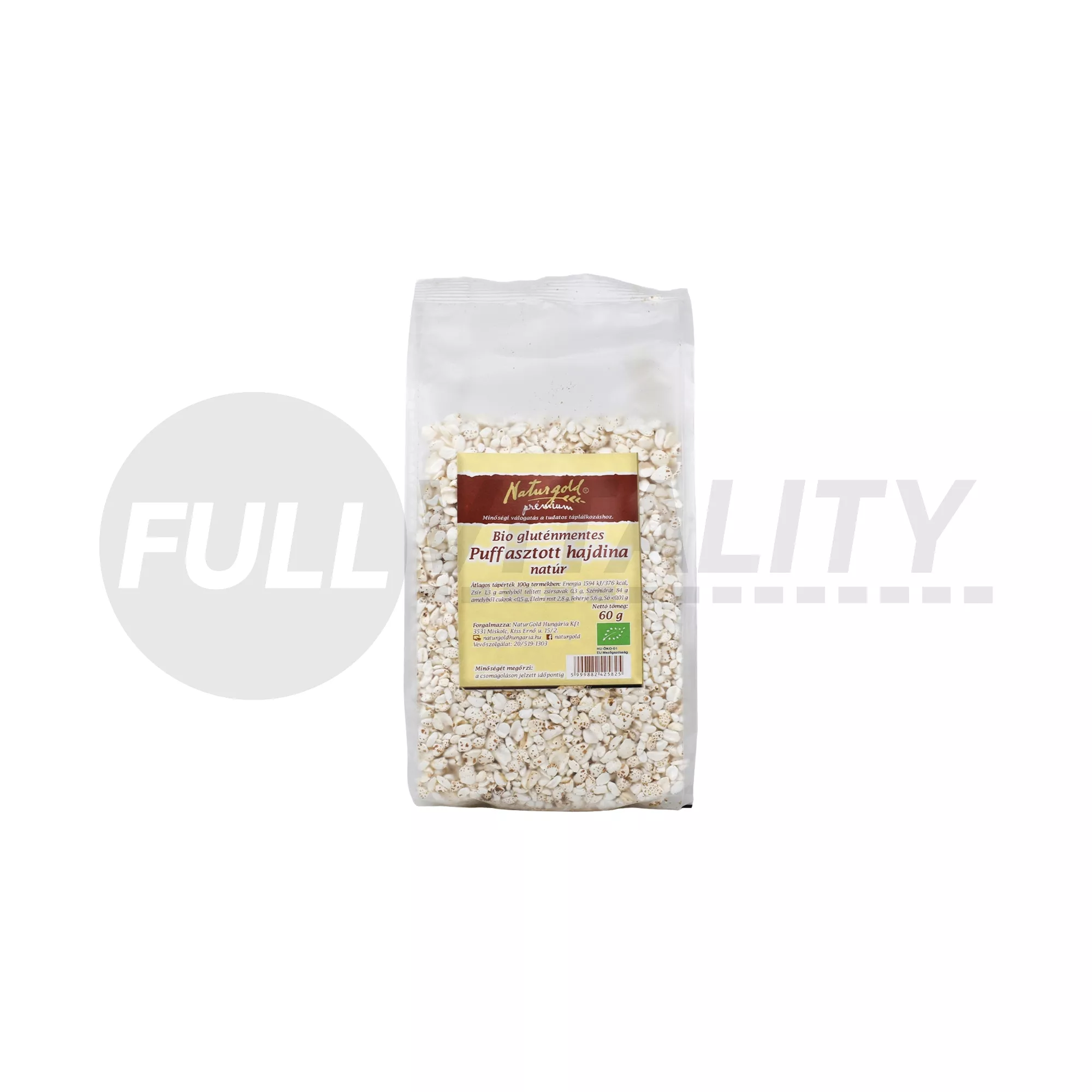 BIO GLUTÉNMENTES NATURGOLD PUFFASZTOTT HAJDINA NATÚR 60G