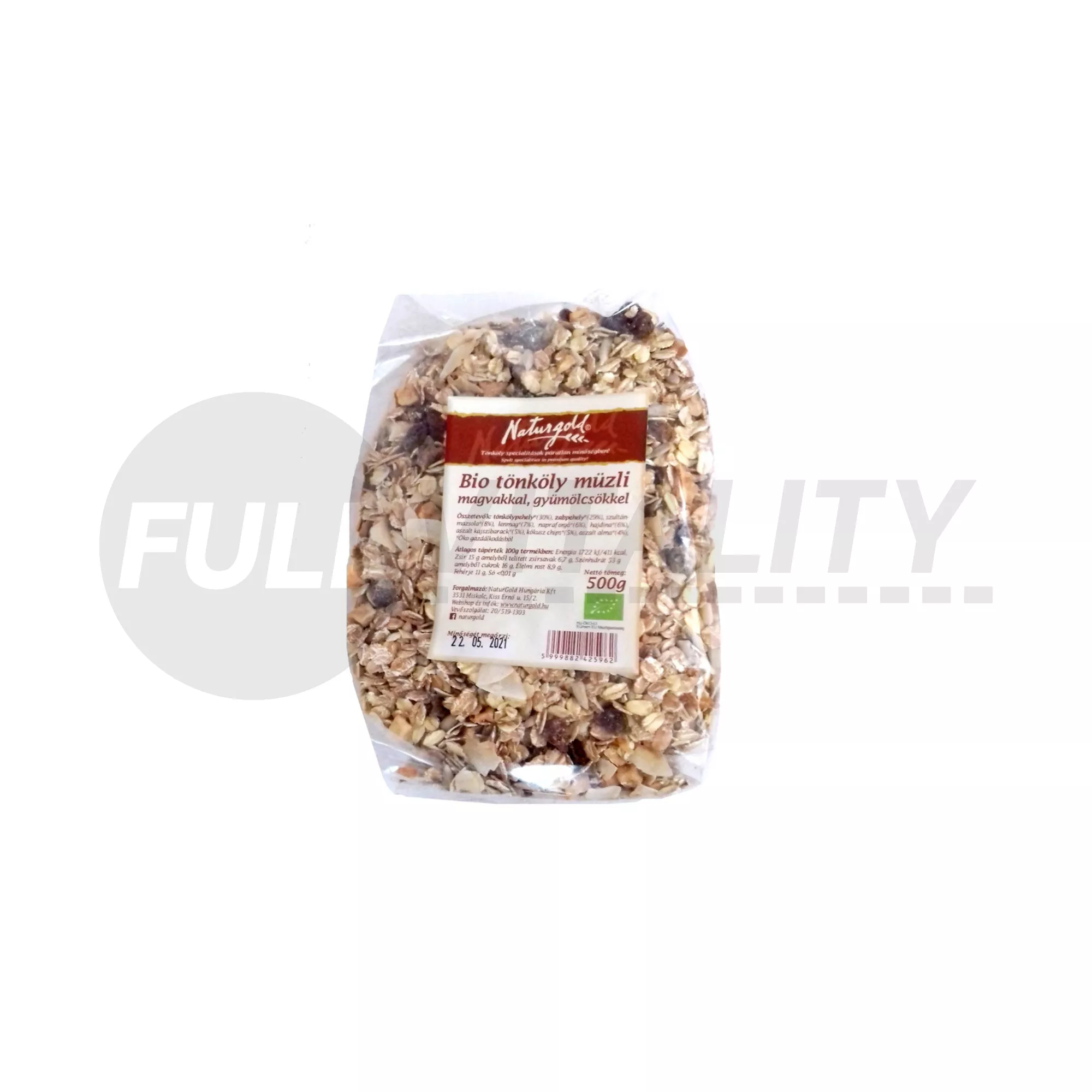 BIO NATURGOLD TÖNKÖLY MÜZLI MAGVAKKAL GYÜMÖLCSÖKKEL 500G