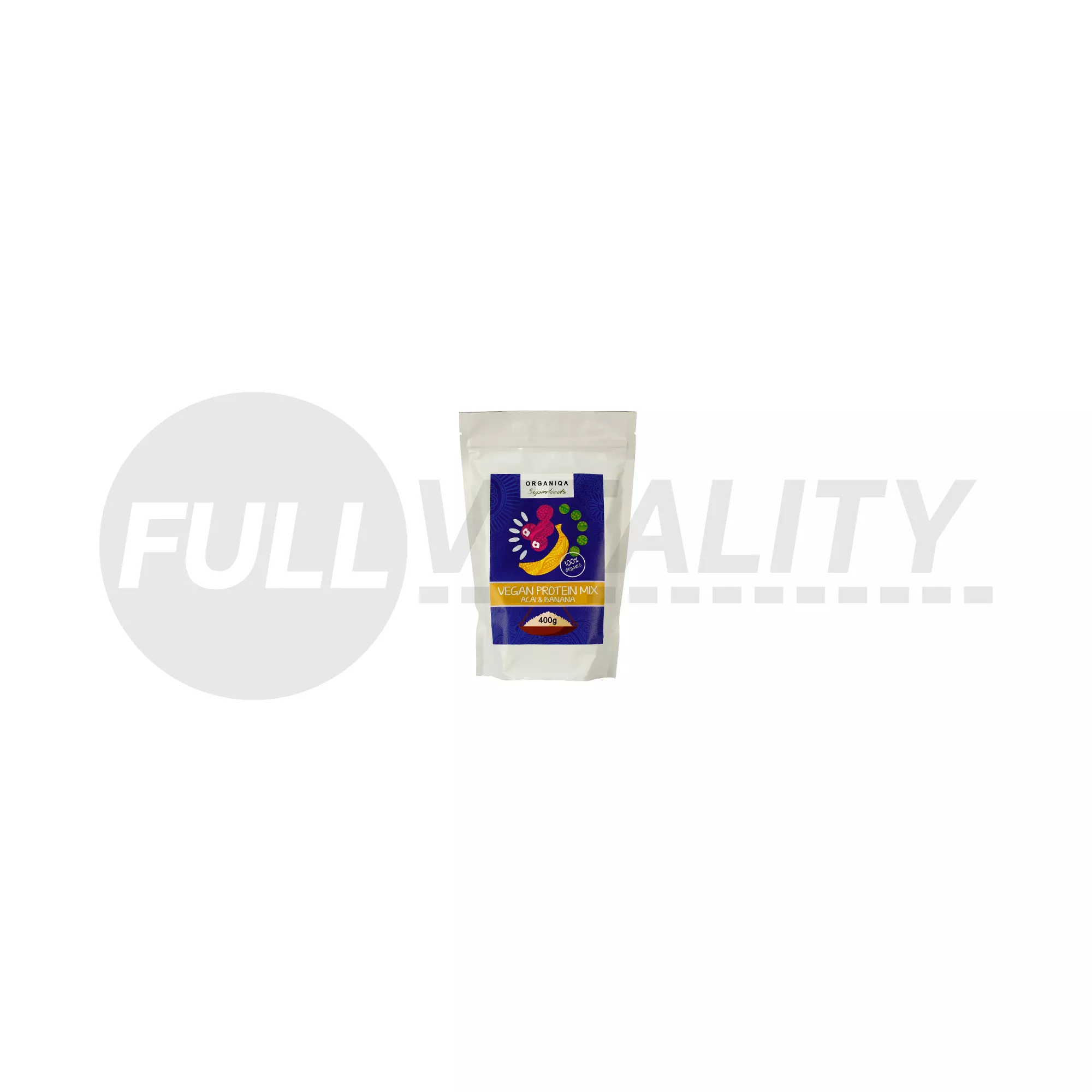 BIO ORGANIQA 100% ACAI-BANÁN VEGÁN FEHÉRJE 400G