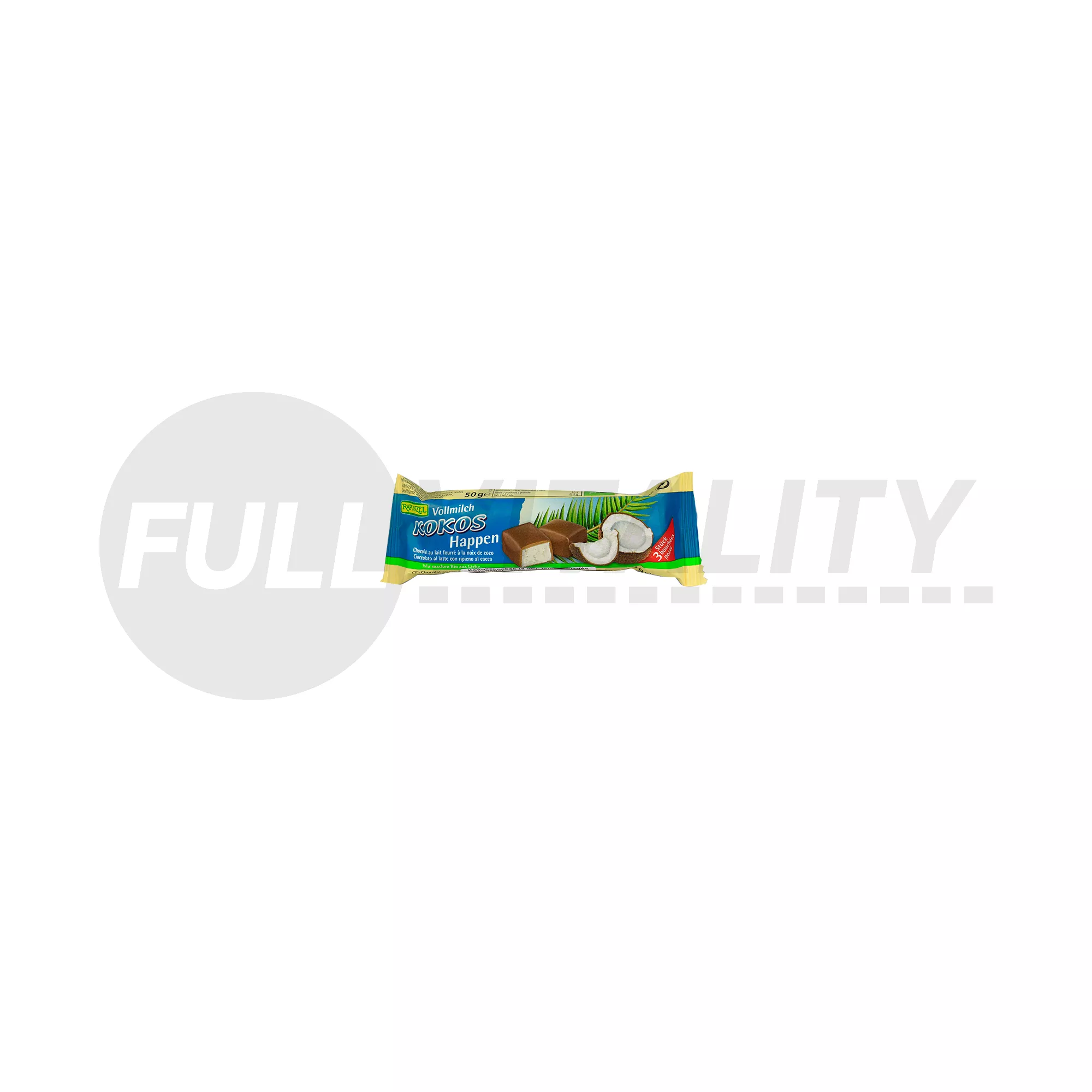 BIO RAPUNZEL KÓKUSZKOCKÁK TEJCSOKOLÁDÉS BEVONATTAL (3DB) 50G