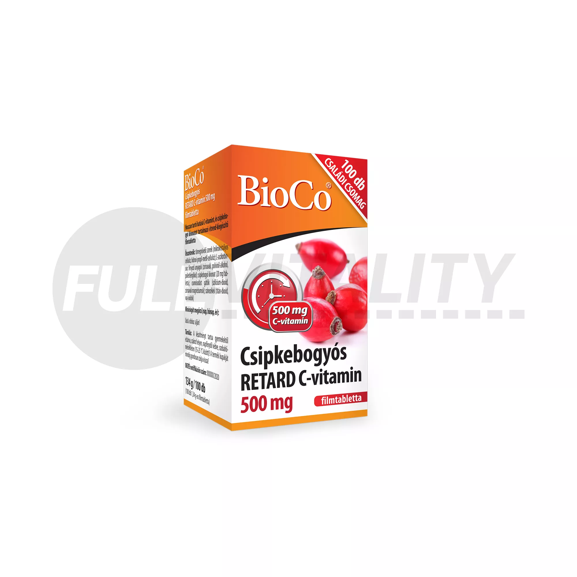 BIOCO CSIPKEBOGYÓS RETARD C-VITAMIN 500MG 100DB