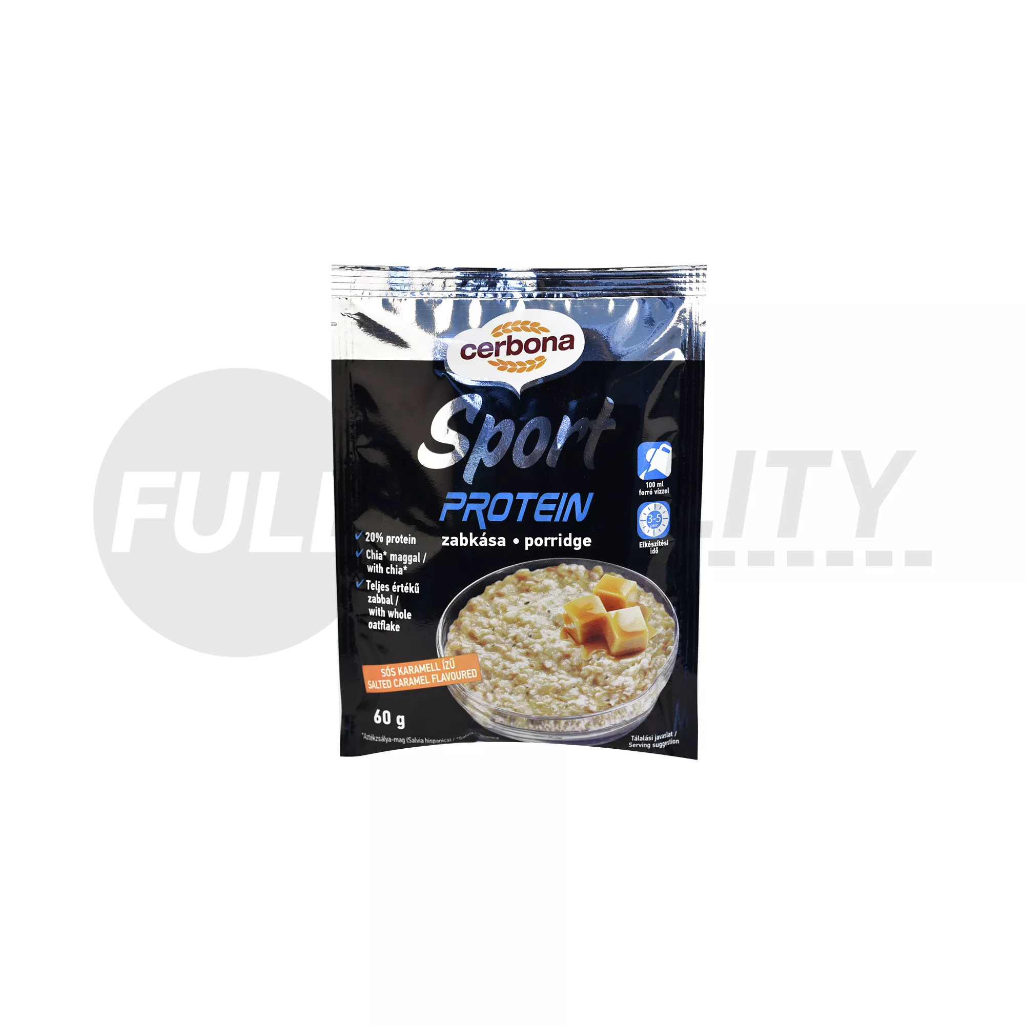 CERBONA PROTEIN SÓS-KARAMELL ÍZŰ ZABKÁSA 60G