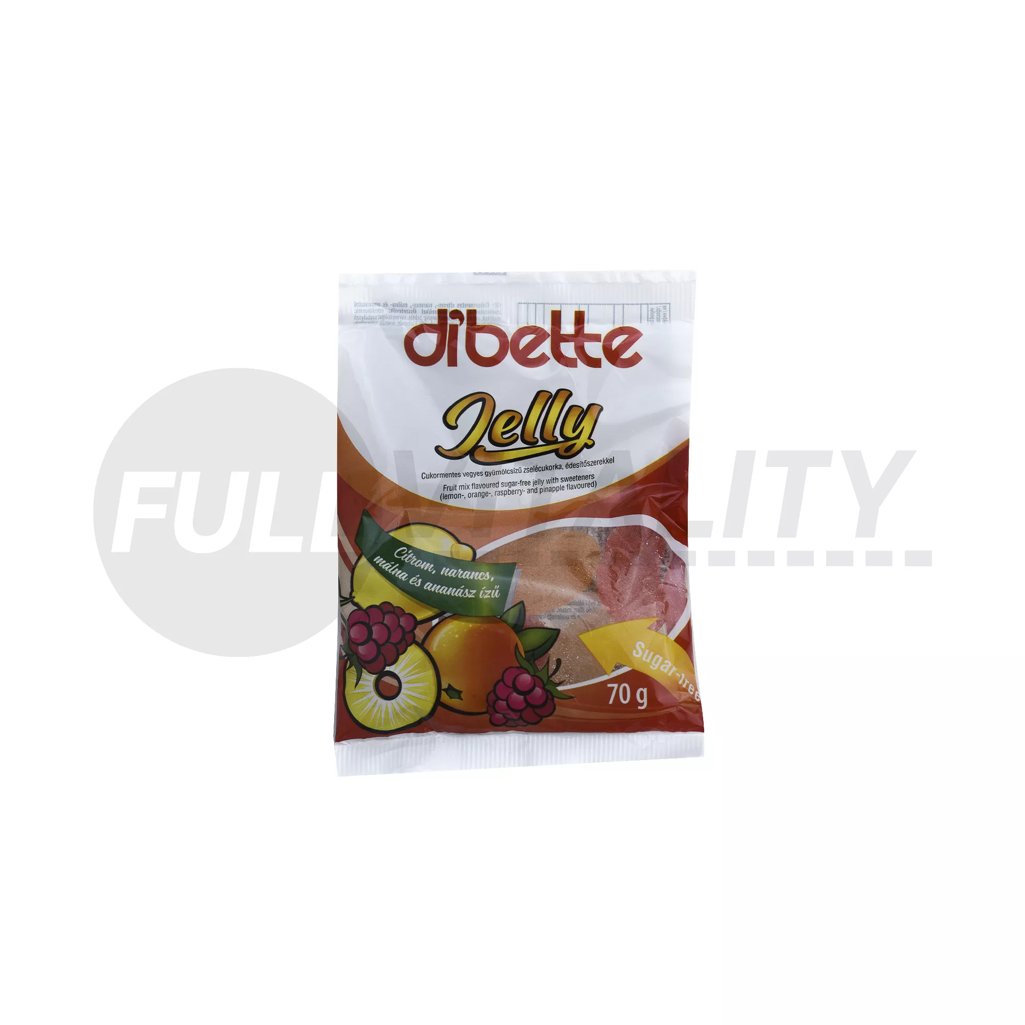 DIBETTE JELLY CUKORMENTES VEGYES GYÜMÖLCSÍZŰ ZSELÉ CUKORKA ÉDESÍTŐSZEREKKEL 70G
