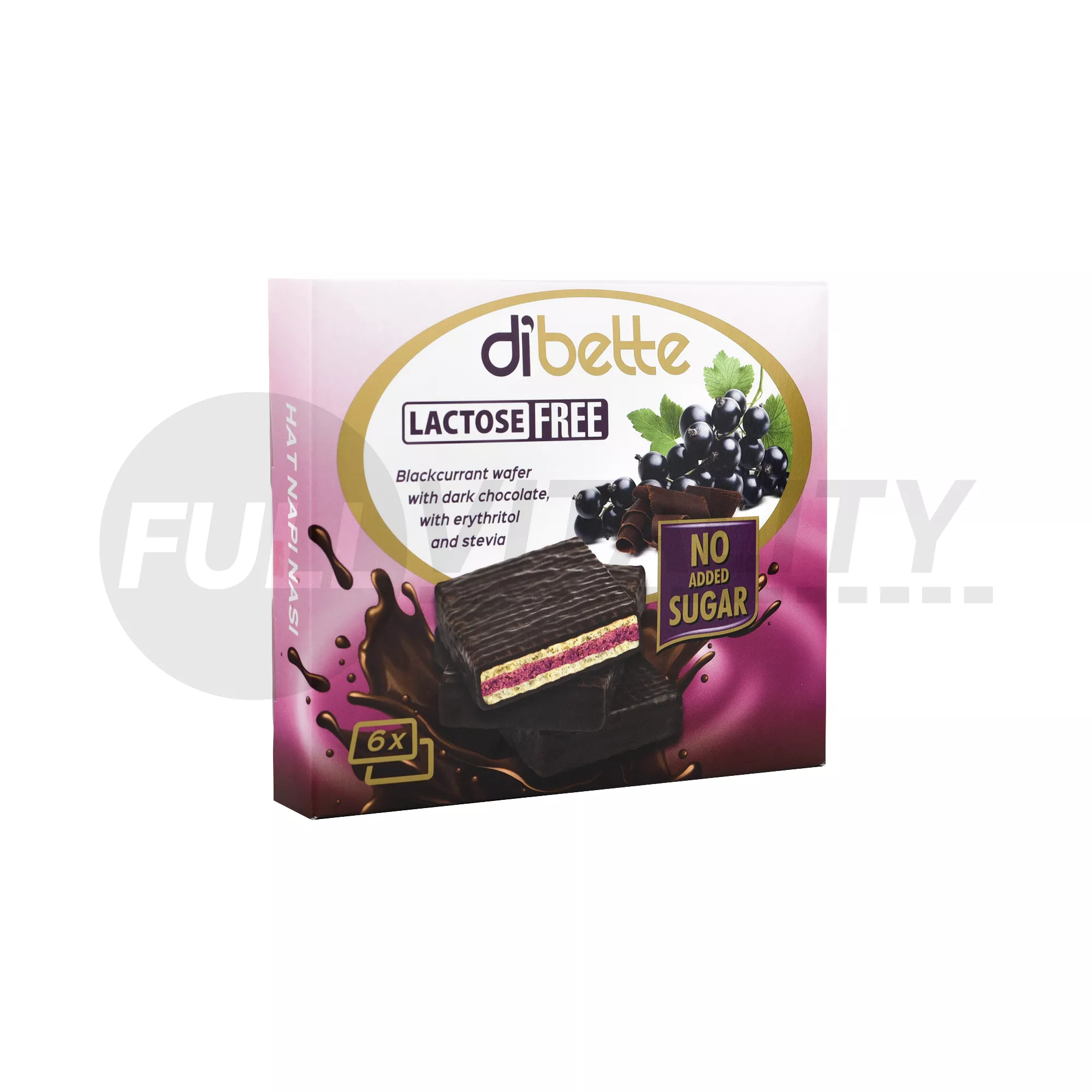 DIBETTE NAS LAKTÓZMENTES FEKETERIBIZLIS OSTYALAPOCSKÁK ÉTCSOKOLÁDÉVAL ERITRITTEL 96G