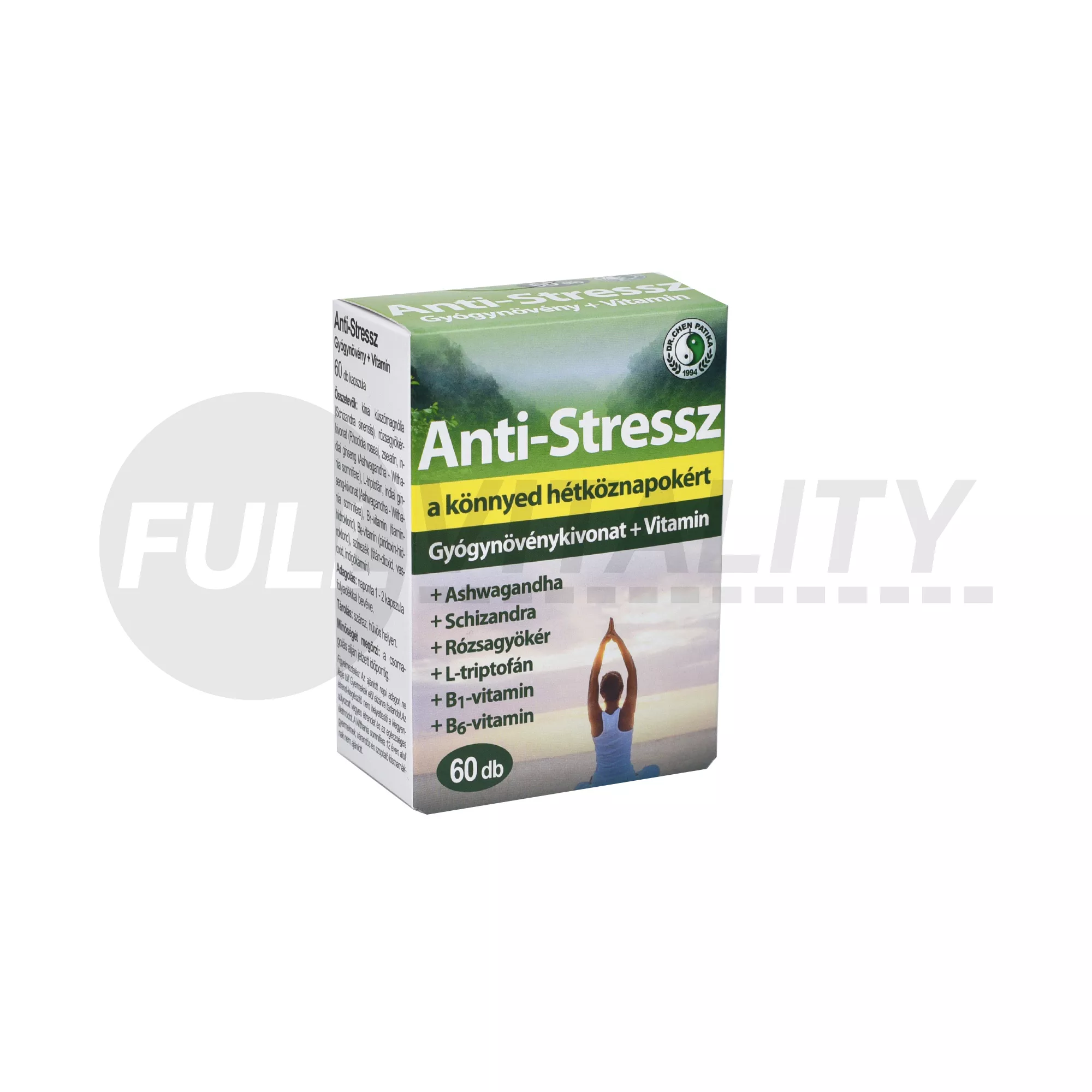 DR.CHEN ANTI-STRESSZ GYÓGYNÖVÉNY+VITAMIN KAPSZULA 60DB