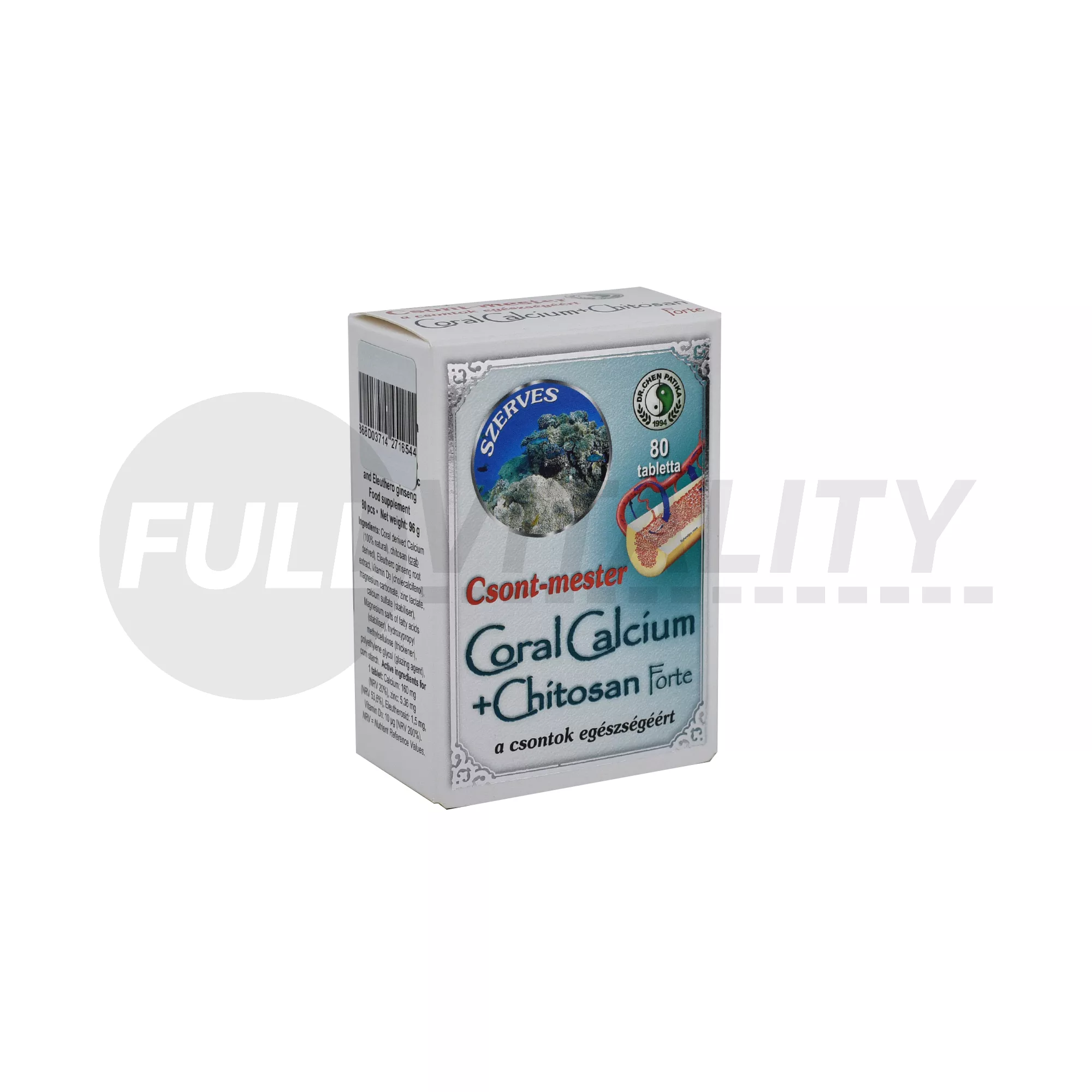 DR.CHEN CORAL CALCIUM+CHITOSAN FORTE TABLETTA 80DB