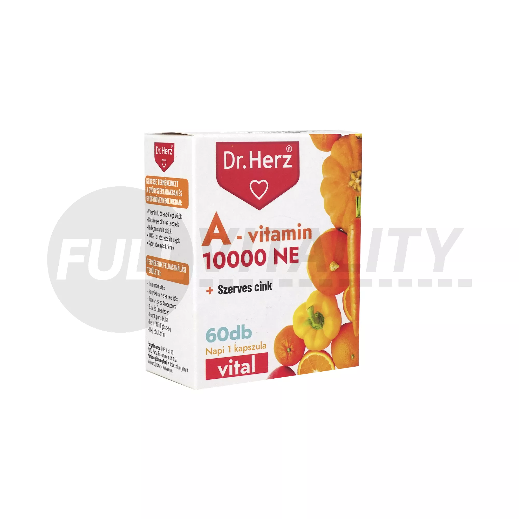 DR. HERZ A-VITAMIN 10000 NE + SZERVES CINK KAPSZULA 60DB