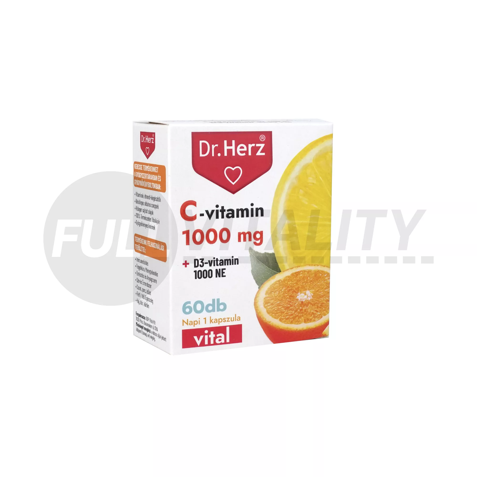 DR. HERZ C-VITAMIN 1000 MG + D3-VITAMIN 1000 NE KAPSZULA 60DB