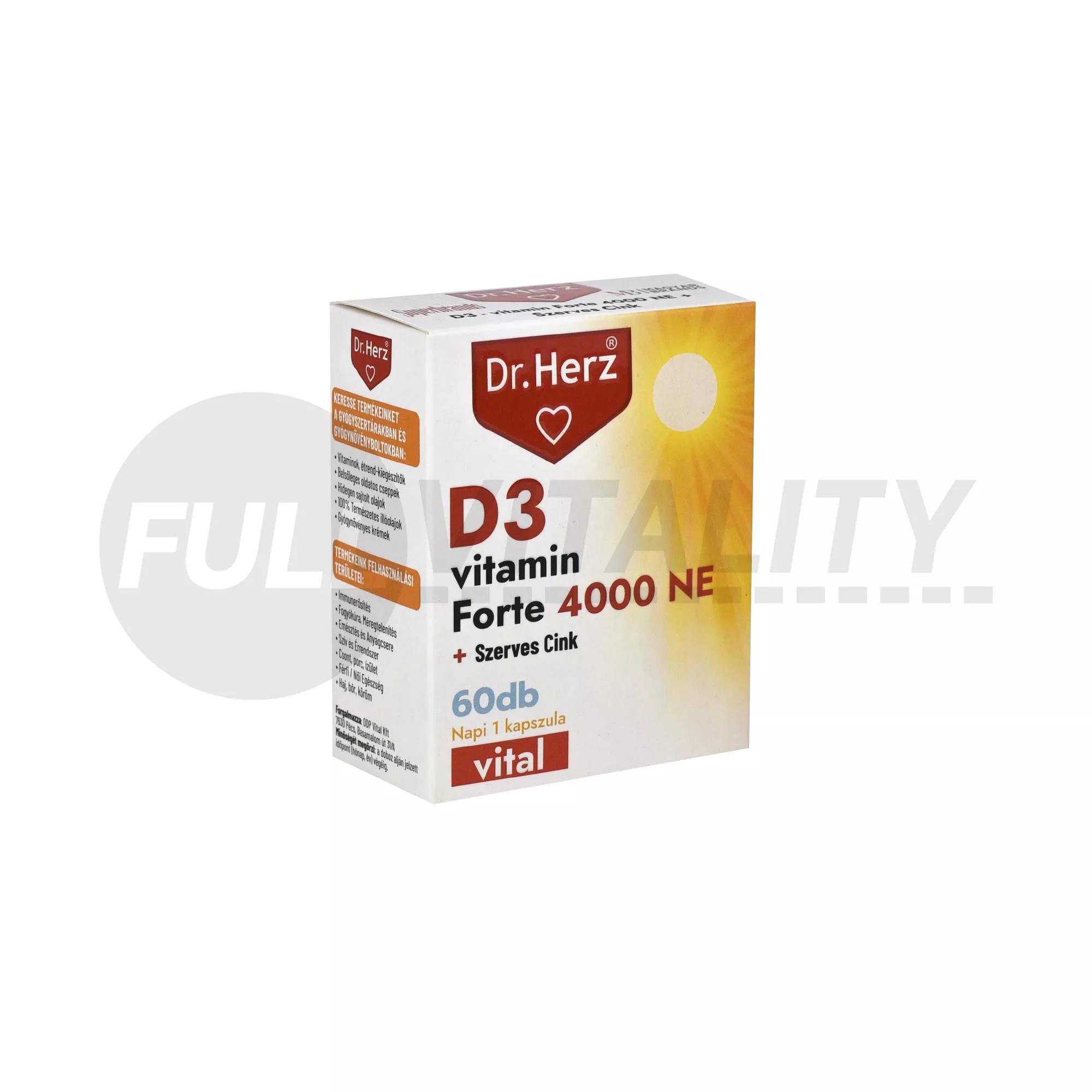 DR. HERZ D3-VITAMIN 4000 NE+SZERVES CINK KAPSZULA 60DB