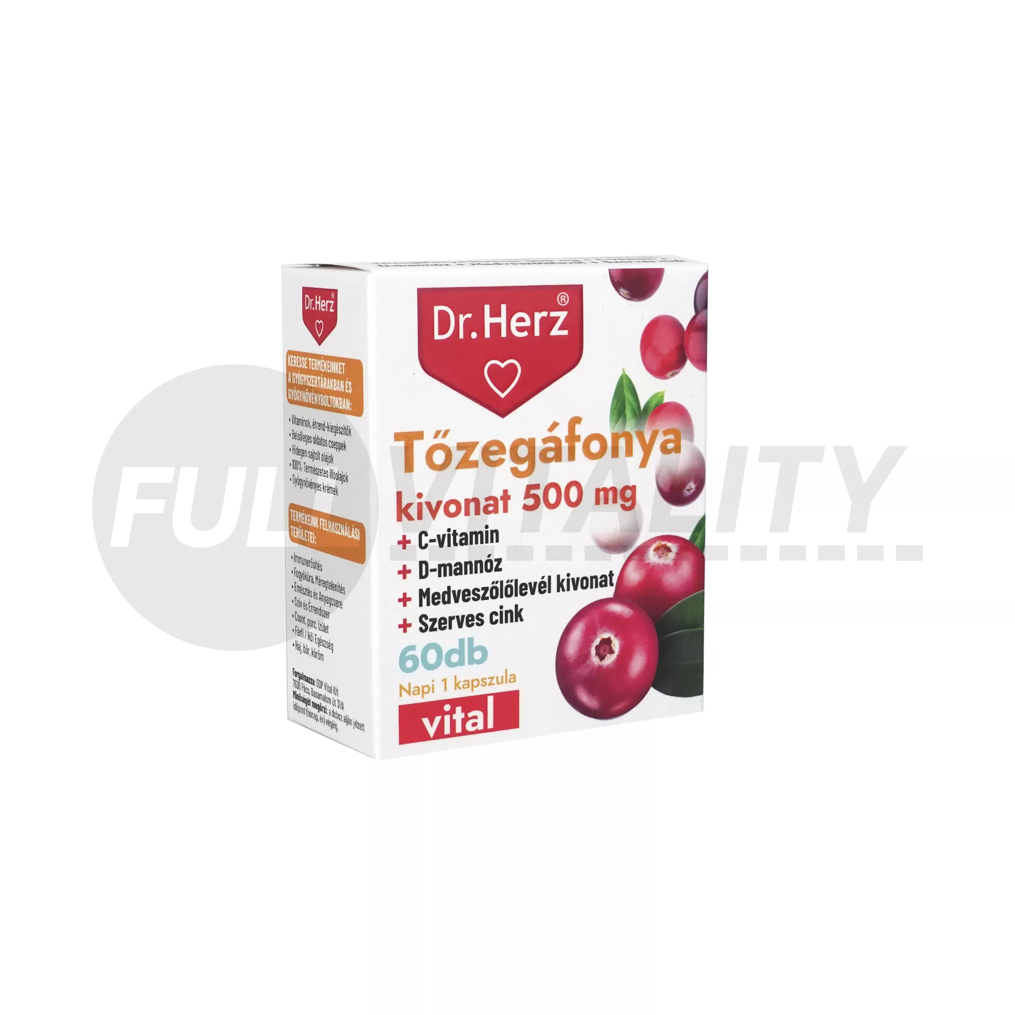 DR. HERZ TŐZEGÁFONYA KIVONAT KAPSZULA 60DB