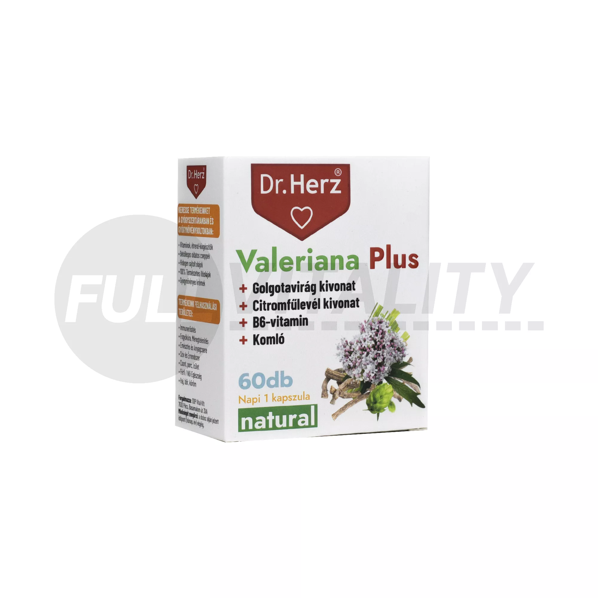 DR. HERZ VALERIANA PLUS KAPSZULA 60DB