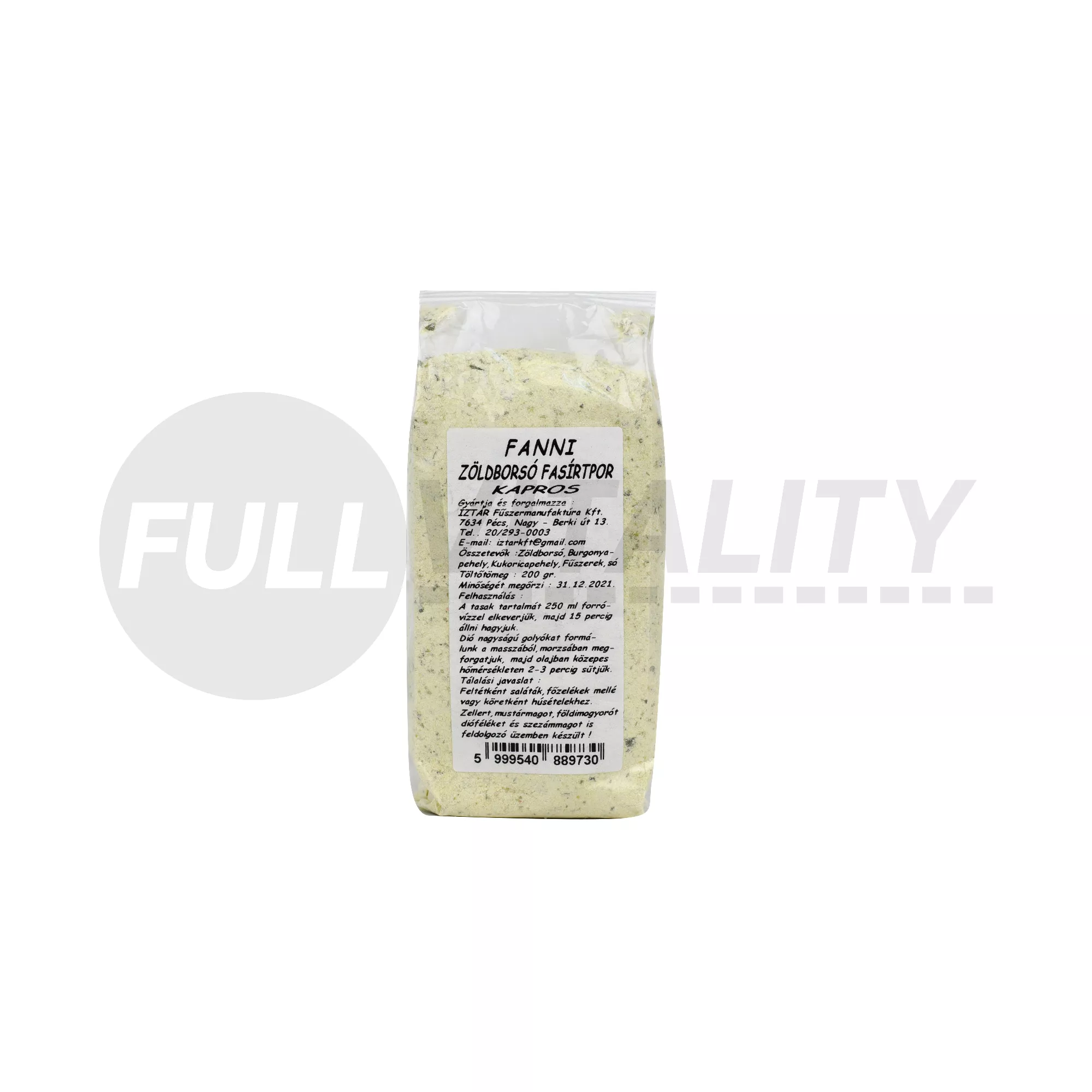 FANNI ZÖLDBORSÓ FASÍRTPOR KAPROS 200G