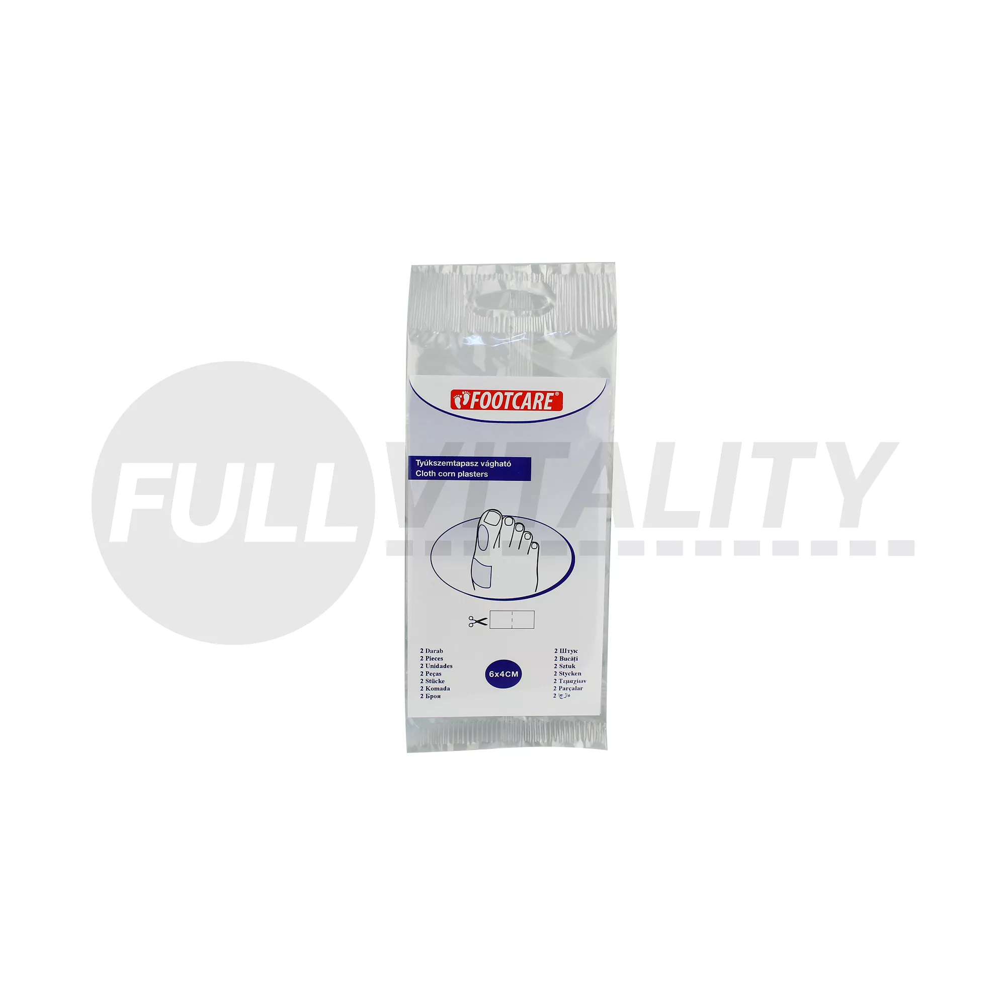 FOOTCARE TYÚKSZEMTAPASZ  VÁGHATÓ 6X4CM 2DB