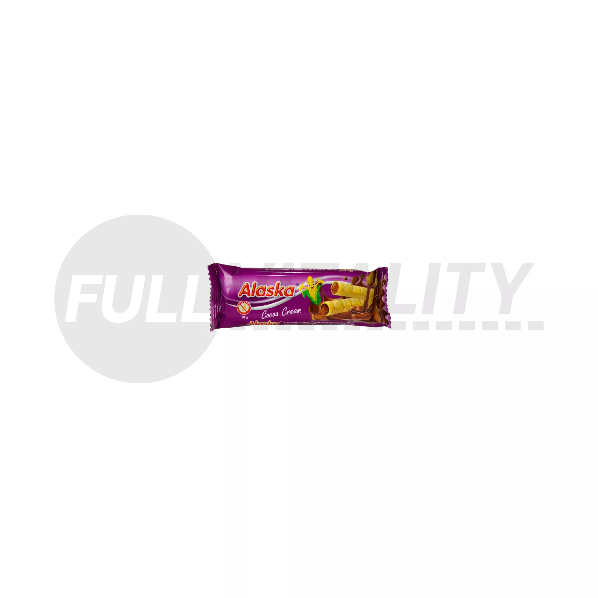 GLUTÉNMENTES ALASKA KAKAÓS ÍZŰ KRÉMMEL TÖLTÖTT KUKORICAOSTYA 18G
