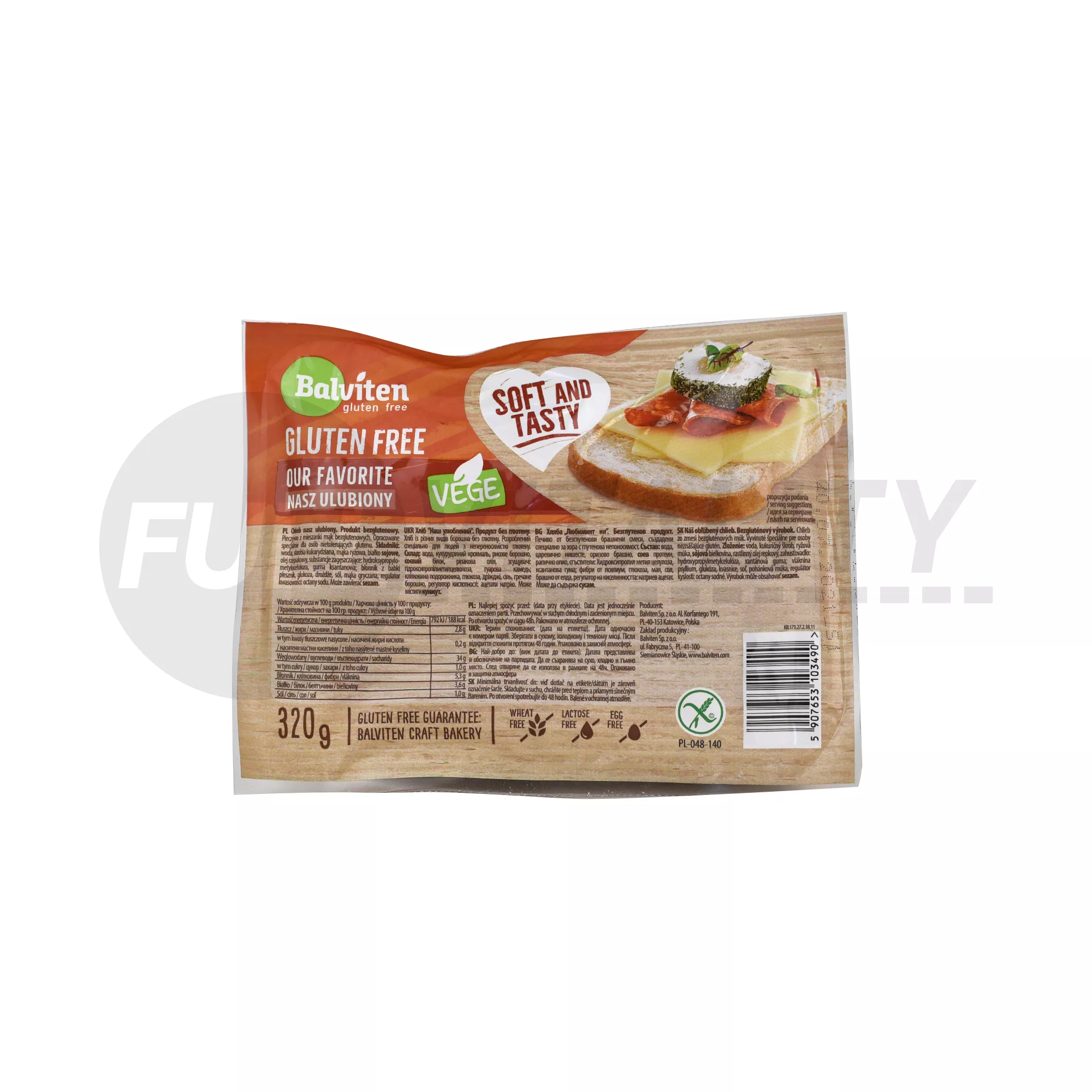 GLUTÉNMENTES BALVITEN KEDVENC KENYERÜNK 320G