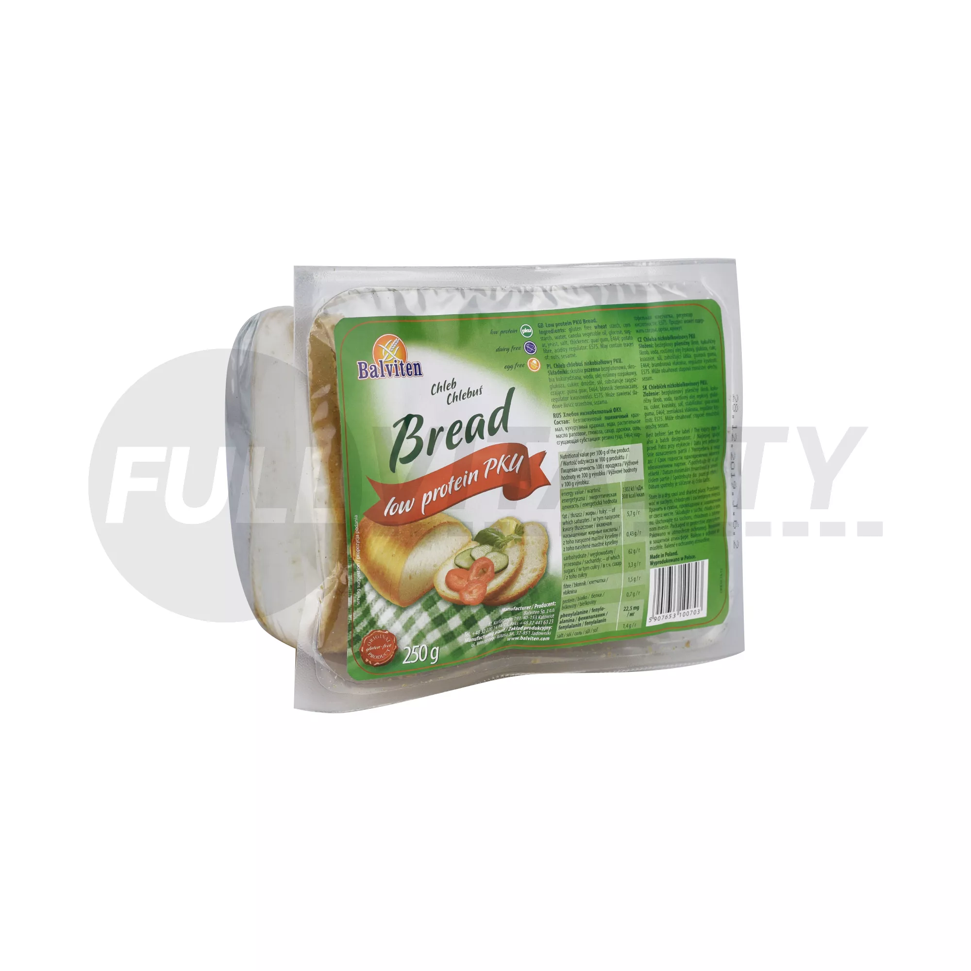 GLUTÉNMENTES BALVITEN KENYÉRKE PKU 250G