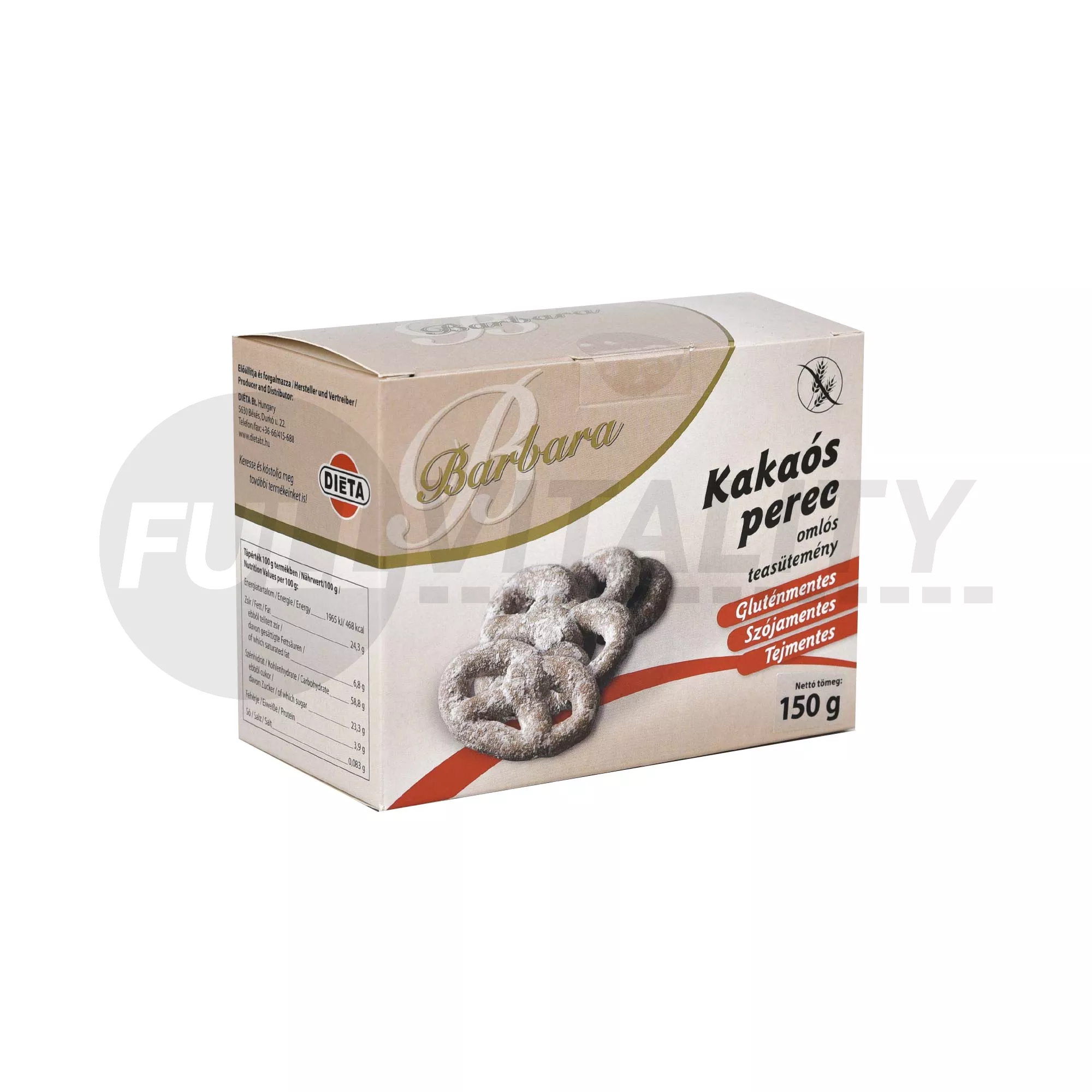 GLUTÉNMENTES BARBARA KAKAÓS PEREC 150G