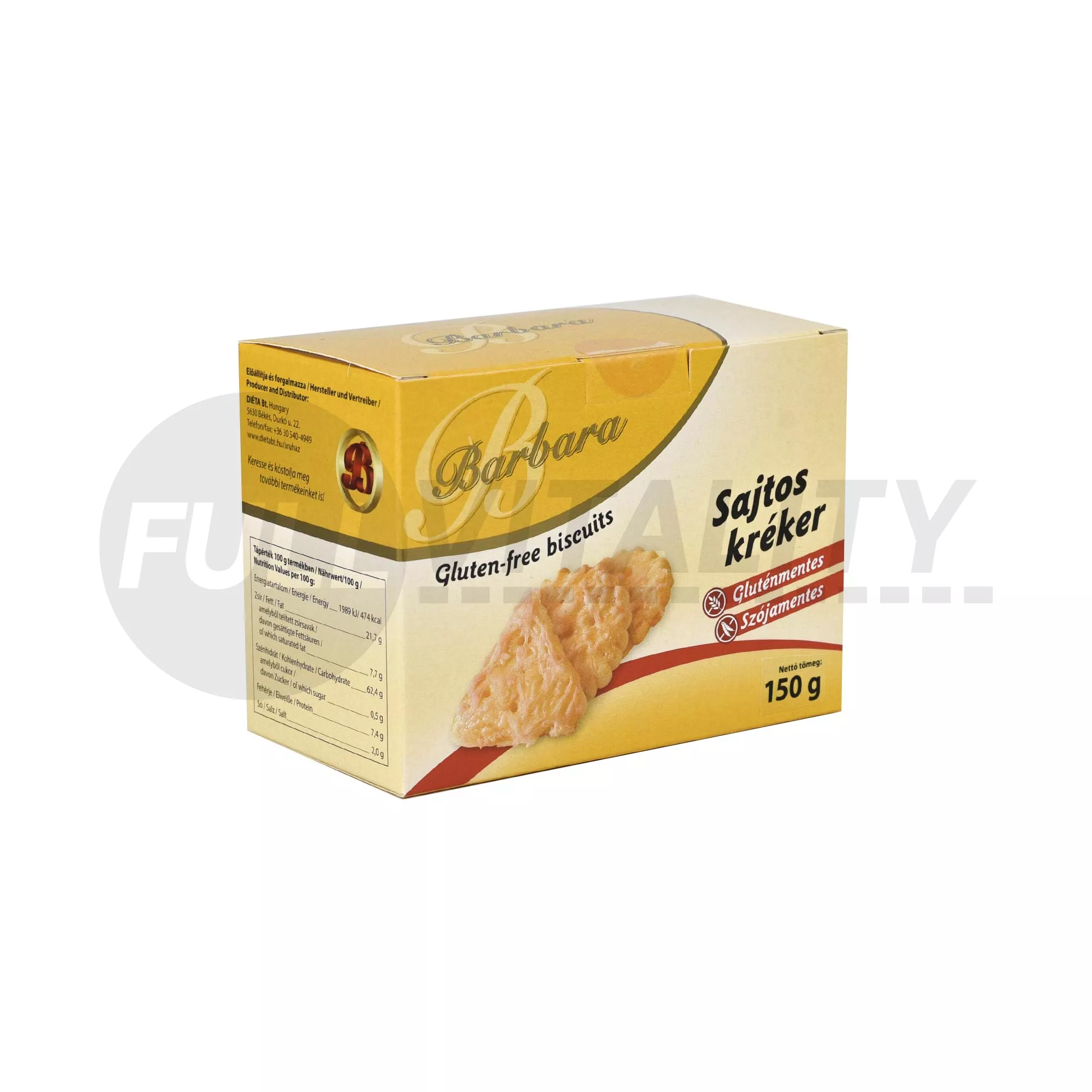 GLUTÉNMENTES BARBARA KRÉKER SAJTOS 150G