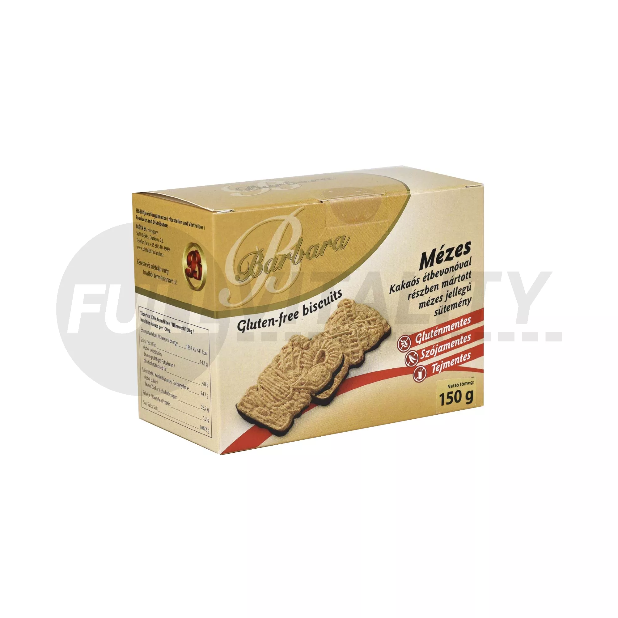GLUTÉNMENTES BARBARA MESE MÉZES ÉTCSOKI 150G