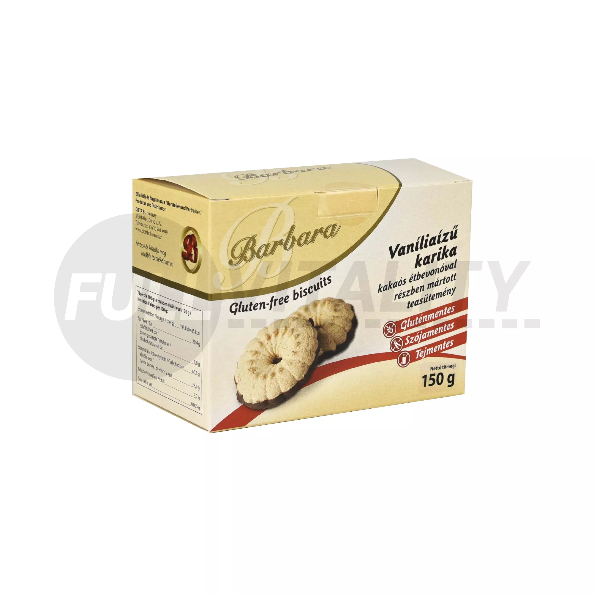 GLUTÉNMENTES BARBARA VANÍLIÁS KARIKA 150G