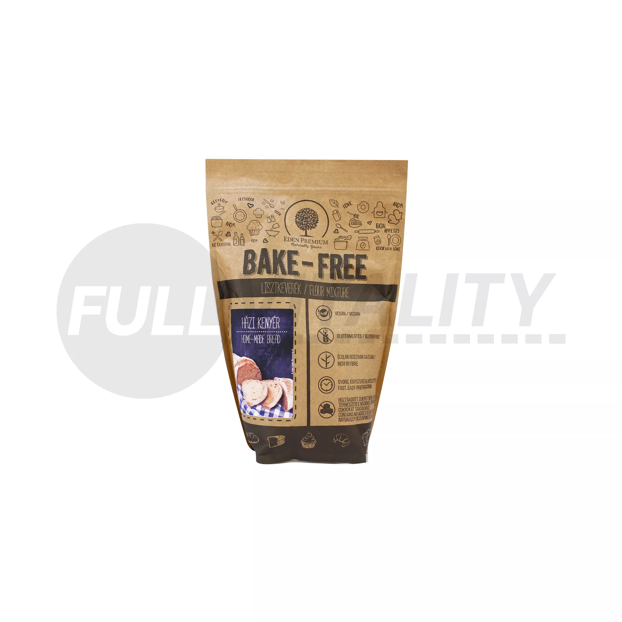 GLUTÉNMENTES ÉDEN PRÉMIUM BAKE-FREE HÁZI KENYÉR LISZTKEVERÉK 1000G