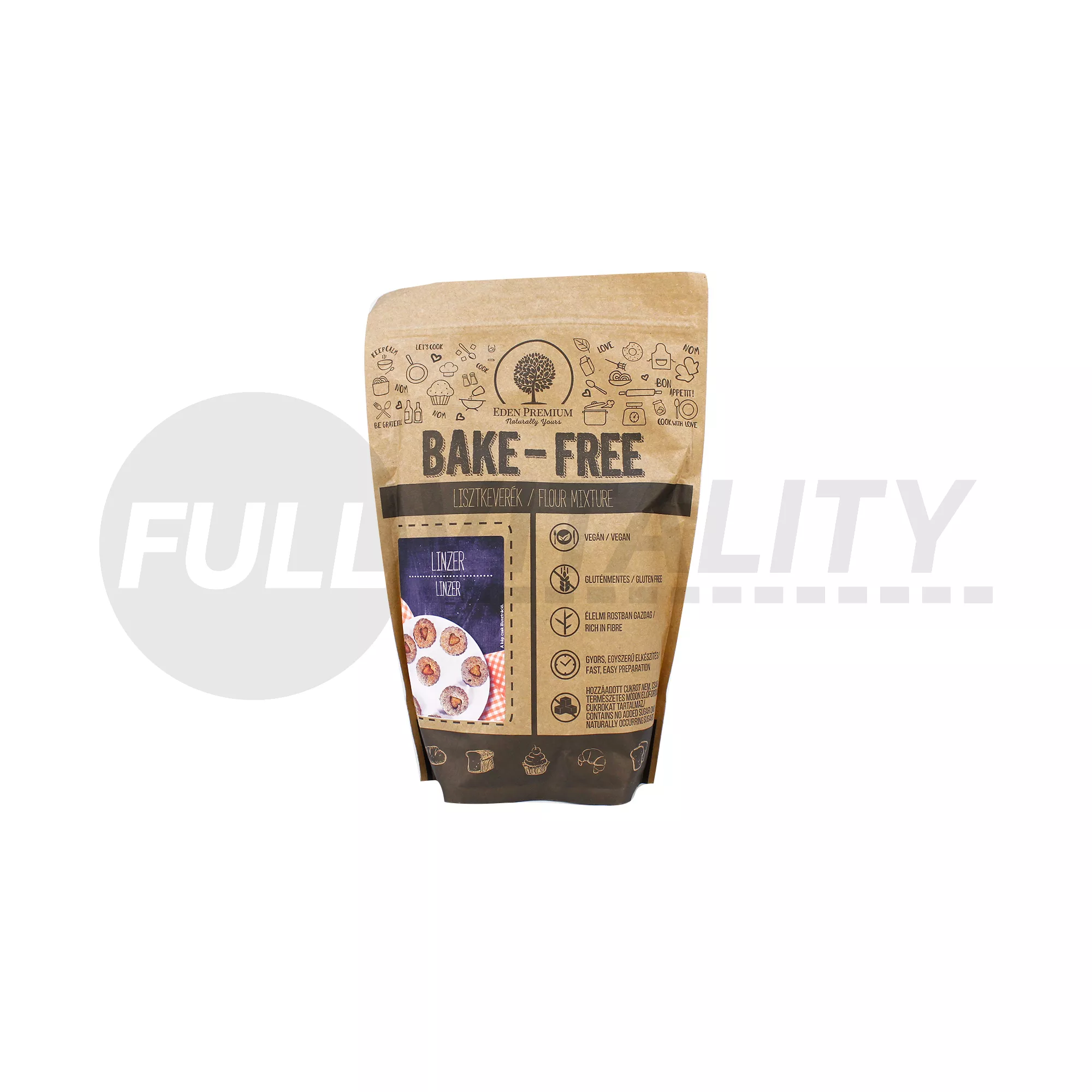 GLUTÉNMENTES ÉDEN PRÉMIUM BAKE-FREE LINZER LISZTKEVERÉK 1000G
