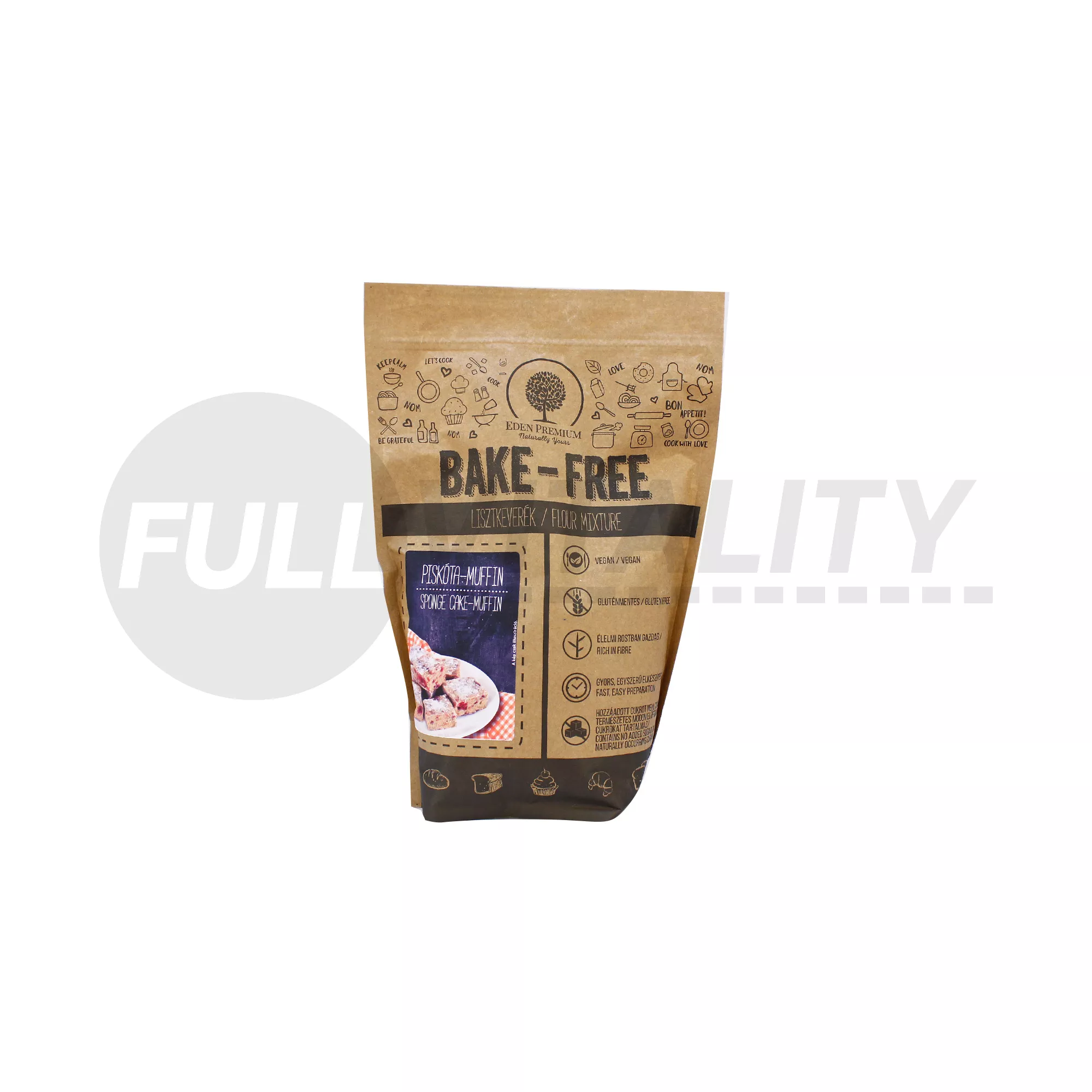 GLUTÉNMENTES ÉDEN PRÉMIUM BAKE-FREE PISKÓTA-MUFFIN LISZTKEVERÉK 1000G